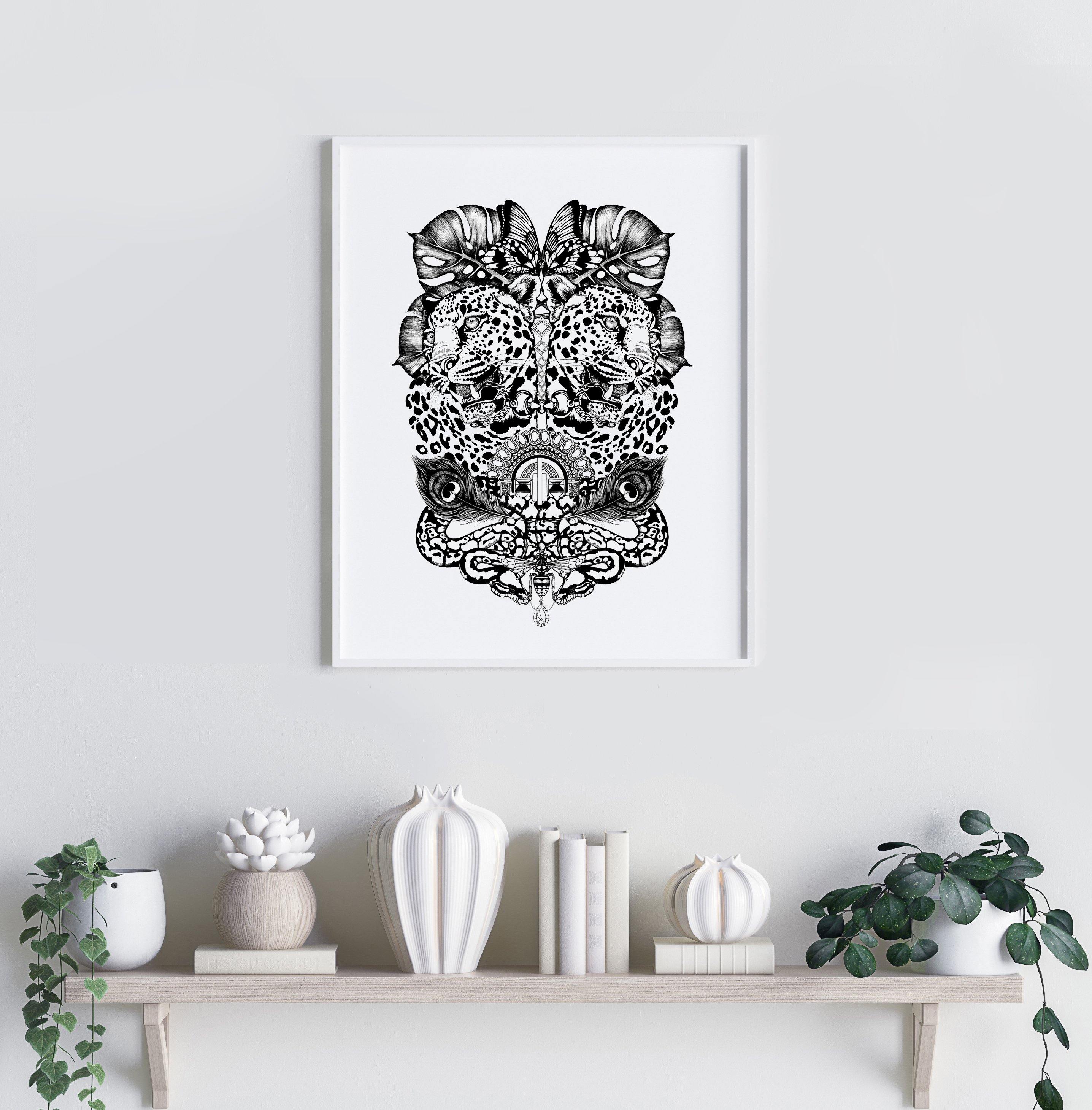 'Jewel & Jaguar' Fine Art Print - Emily Carter London