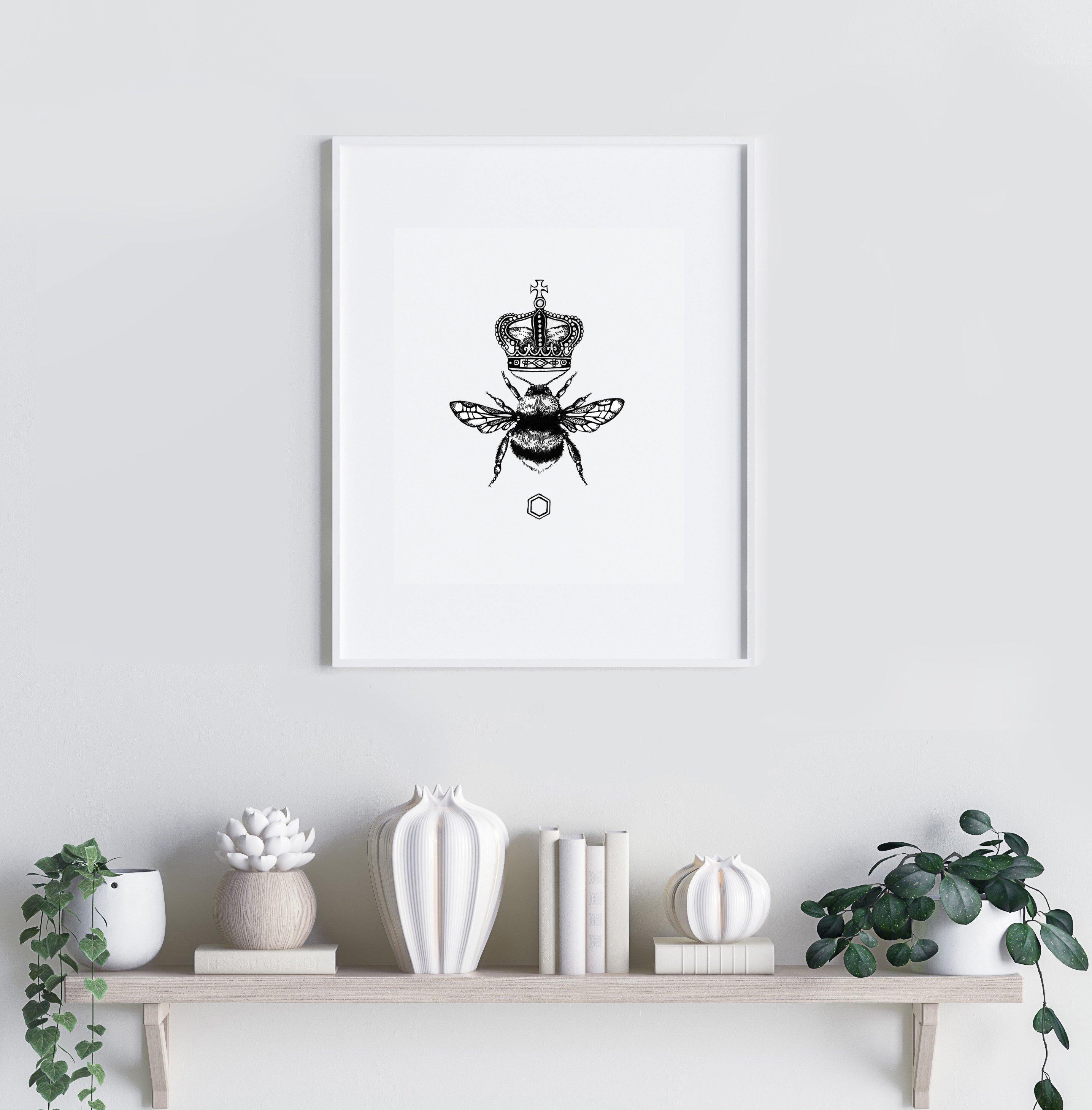 'The Queen Bee' Fine Art Print - Emily Carter London