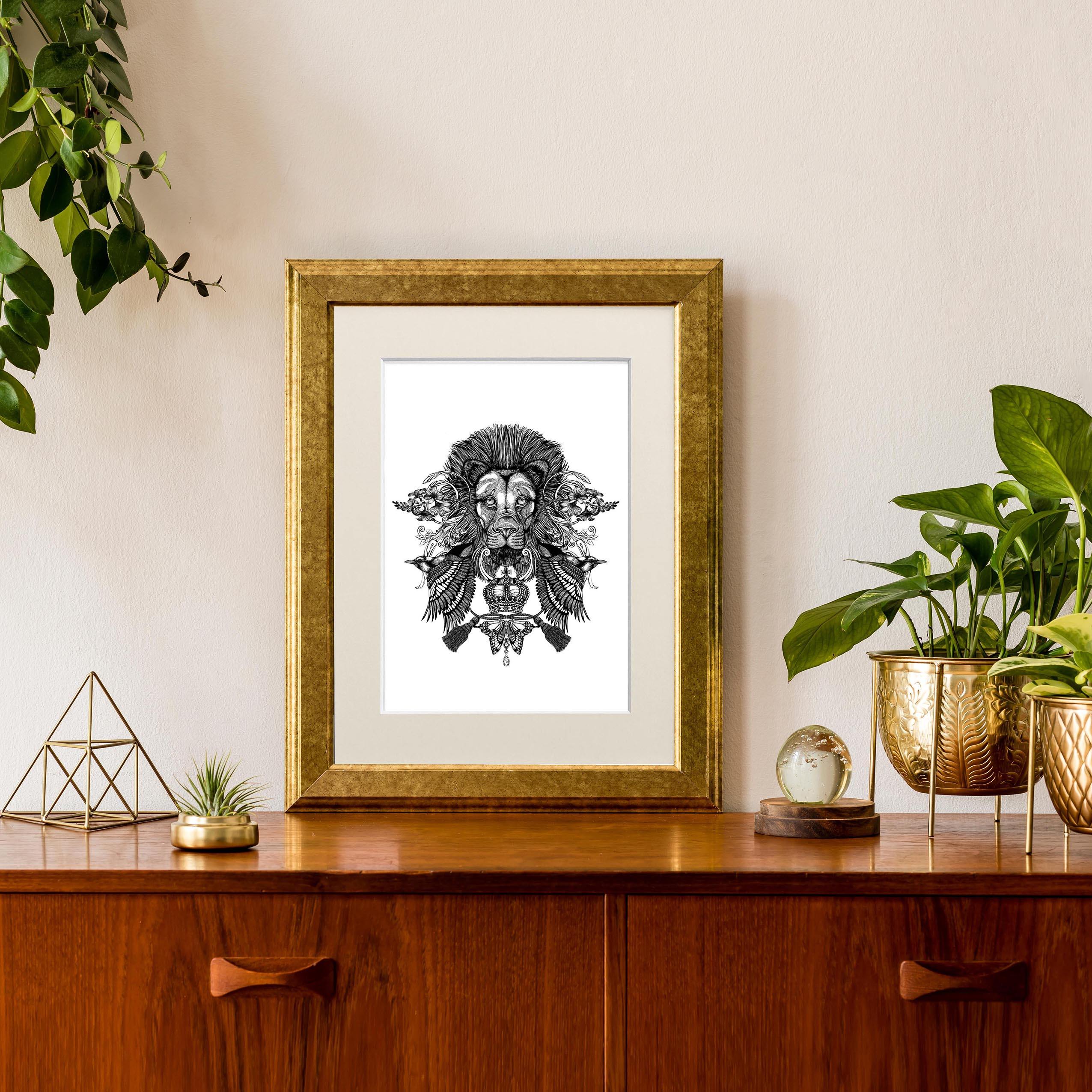 'The Regal Lion' Fine Art Print - Emily Carter London