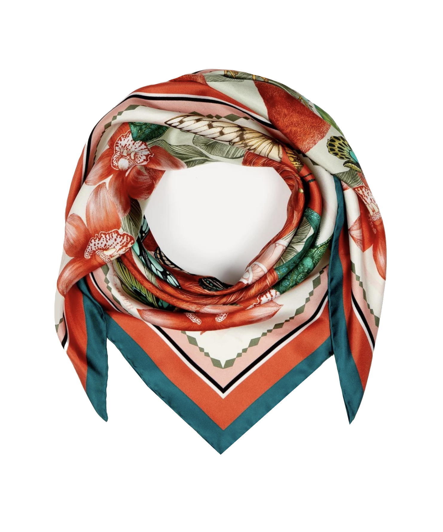 The Flamingo Fiesta Scarf - Crimson | 90x90cm