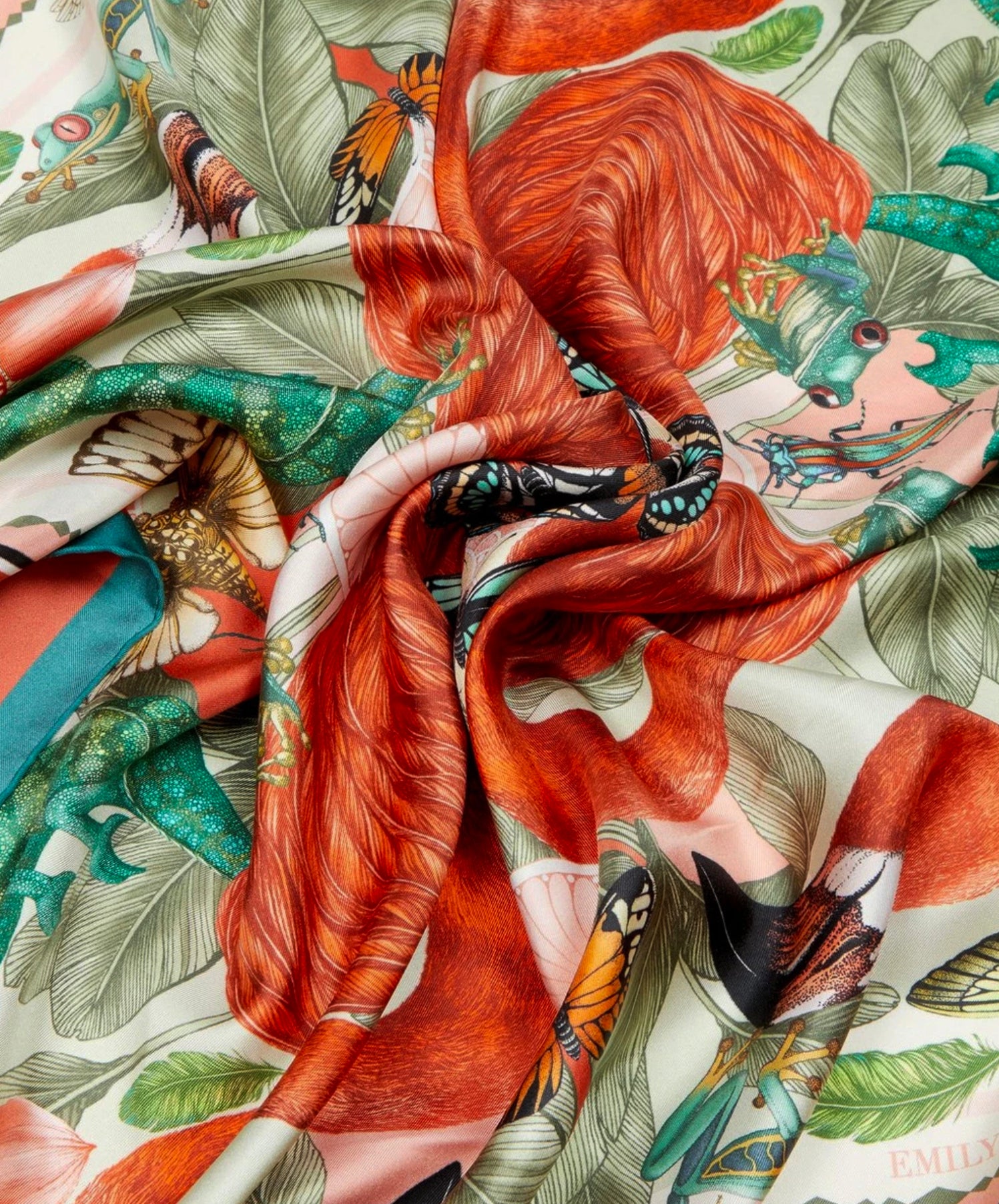 The Flamingo Fiesta Scarf - Crimson | 90x90cm