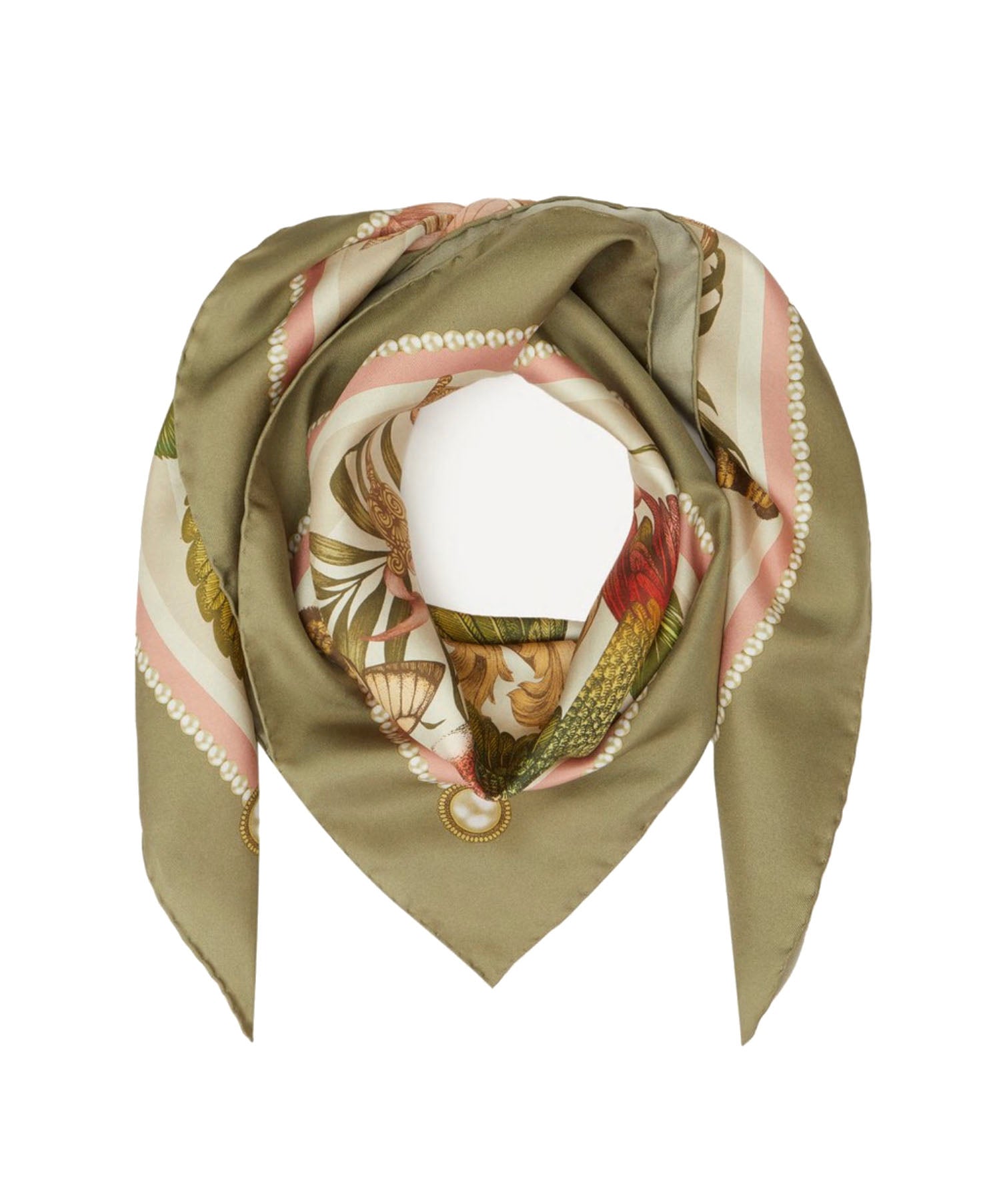 The Nautilus & Hummingbird Silk Scarf | 90x90cm