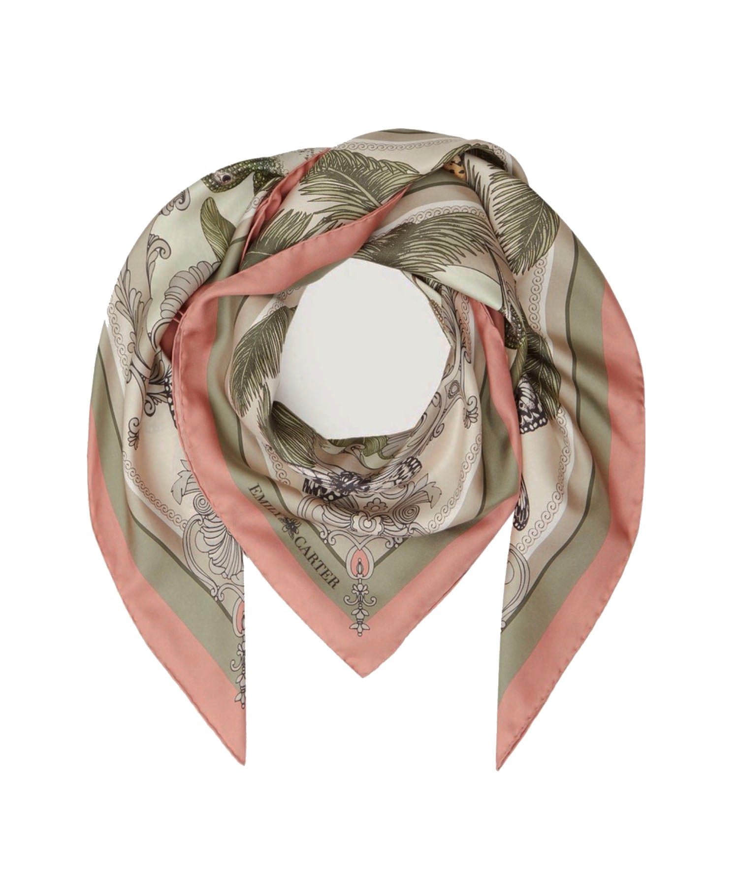 The Balinese Jungle Silk Scarf | 90x90cm