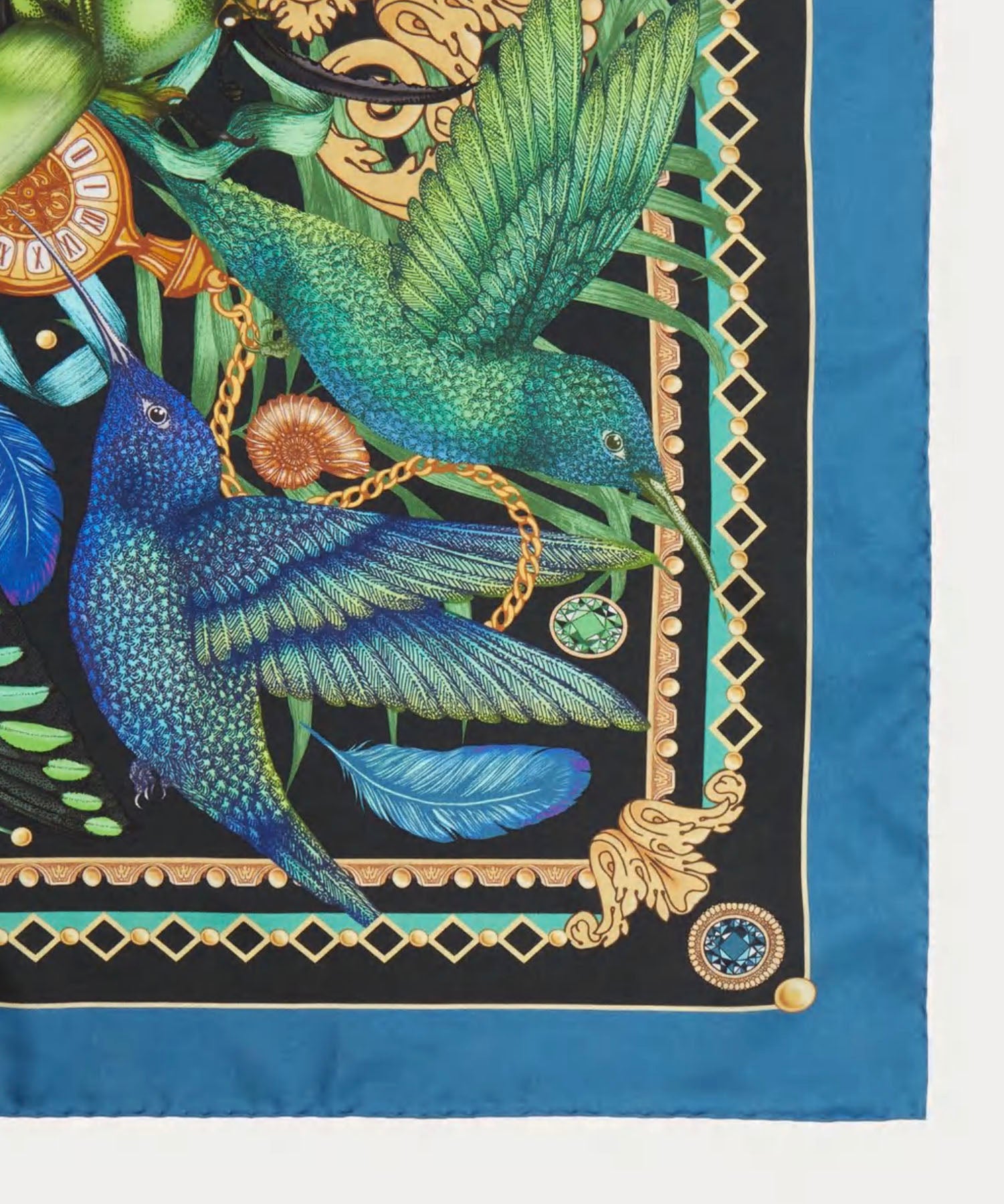 The Iridescent Hummingbird Silk Scarf | 90x90cm