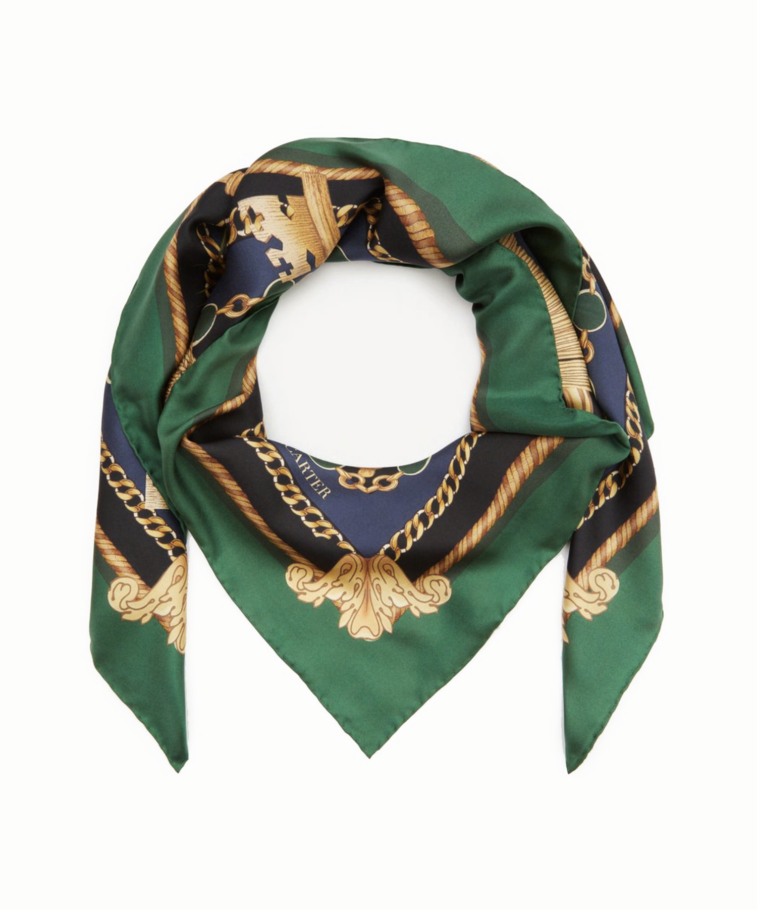 The Charm & Feather Silk Scarf | 130x130cm