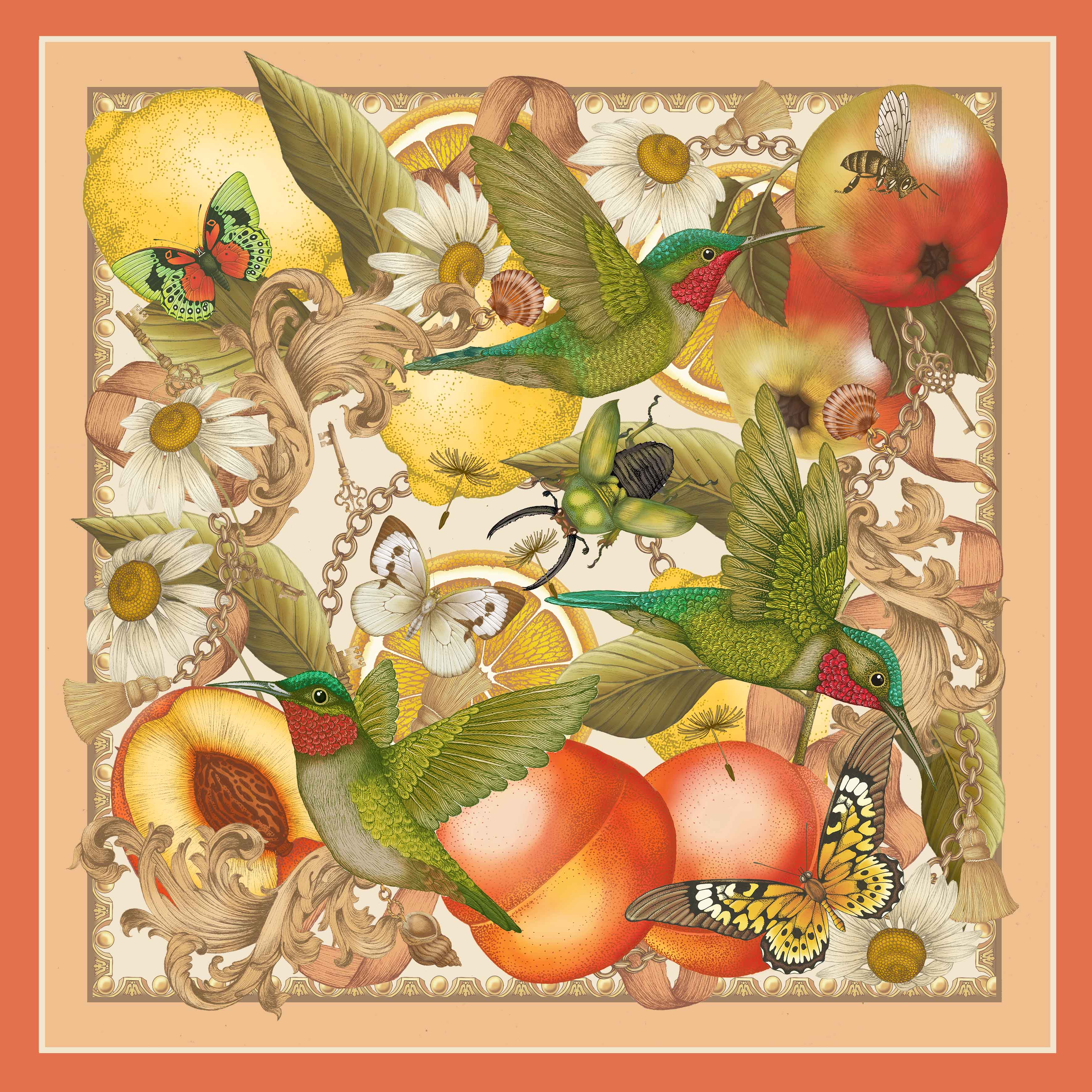 The Botanical Garden Silk Scarf | 65x65cm