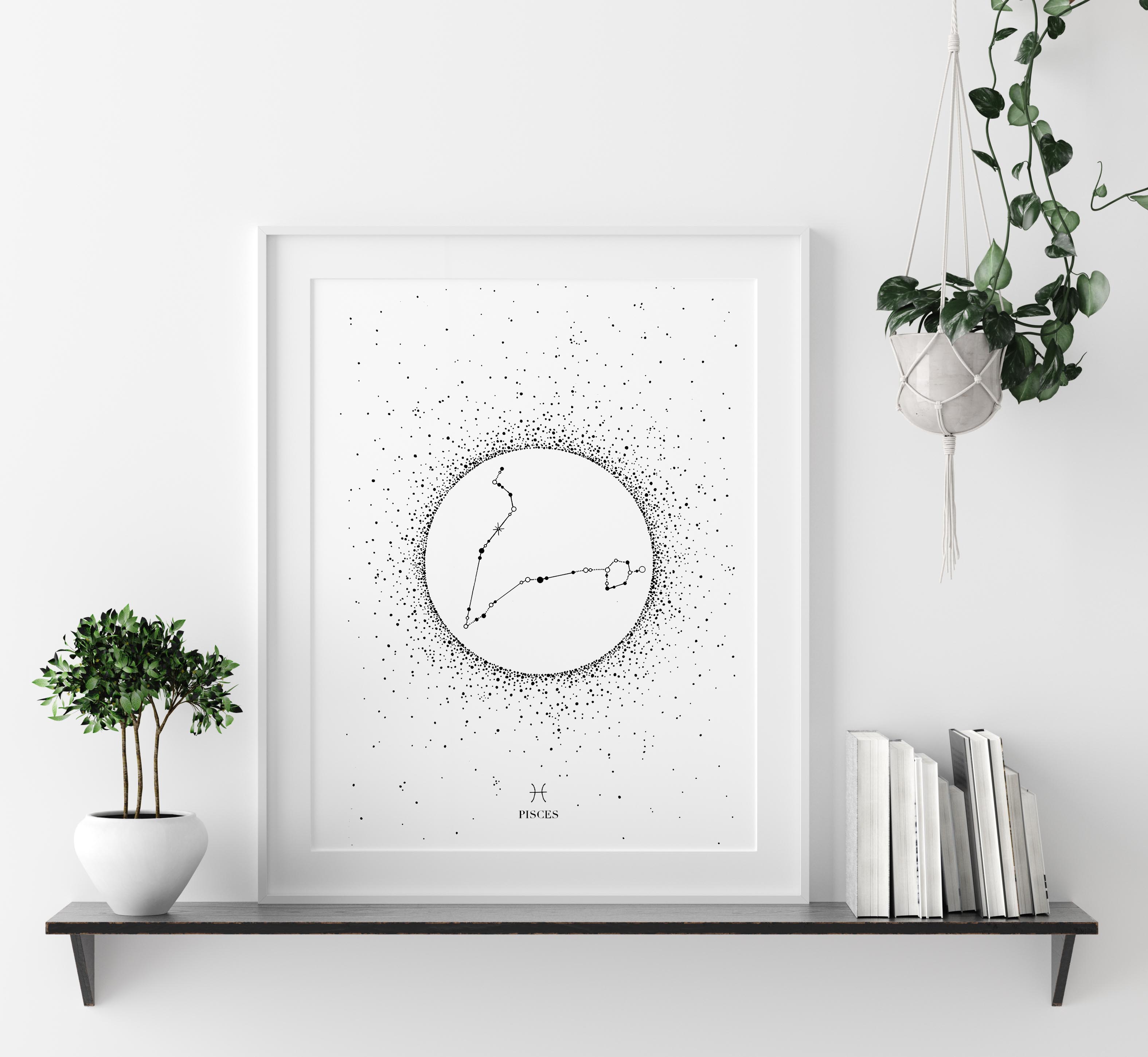 'Pisces Star Sign' Fine Art Print