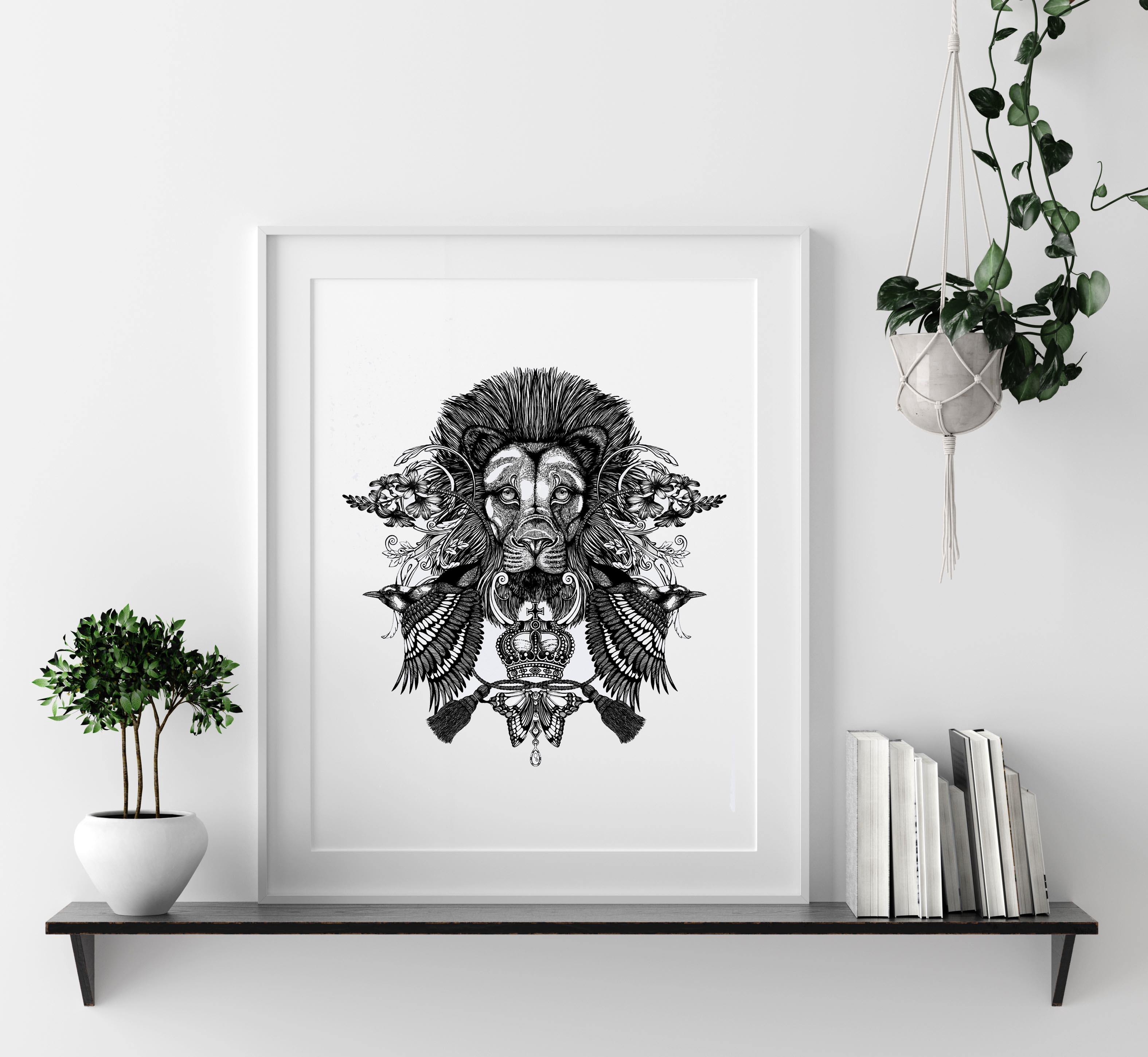 'The Regal Lion' Fine Art Print - Emily Carter London