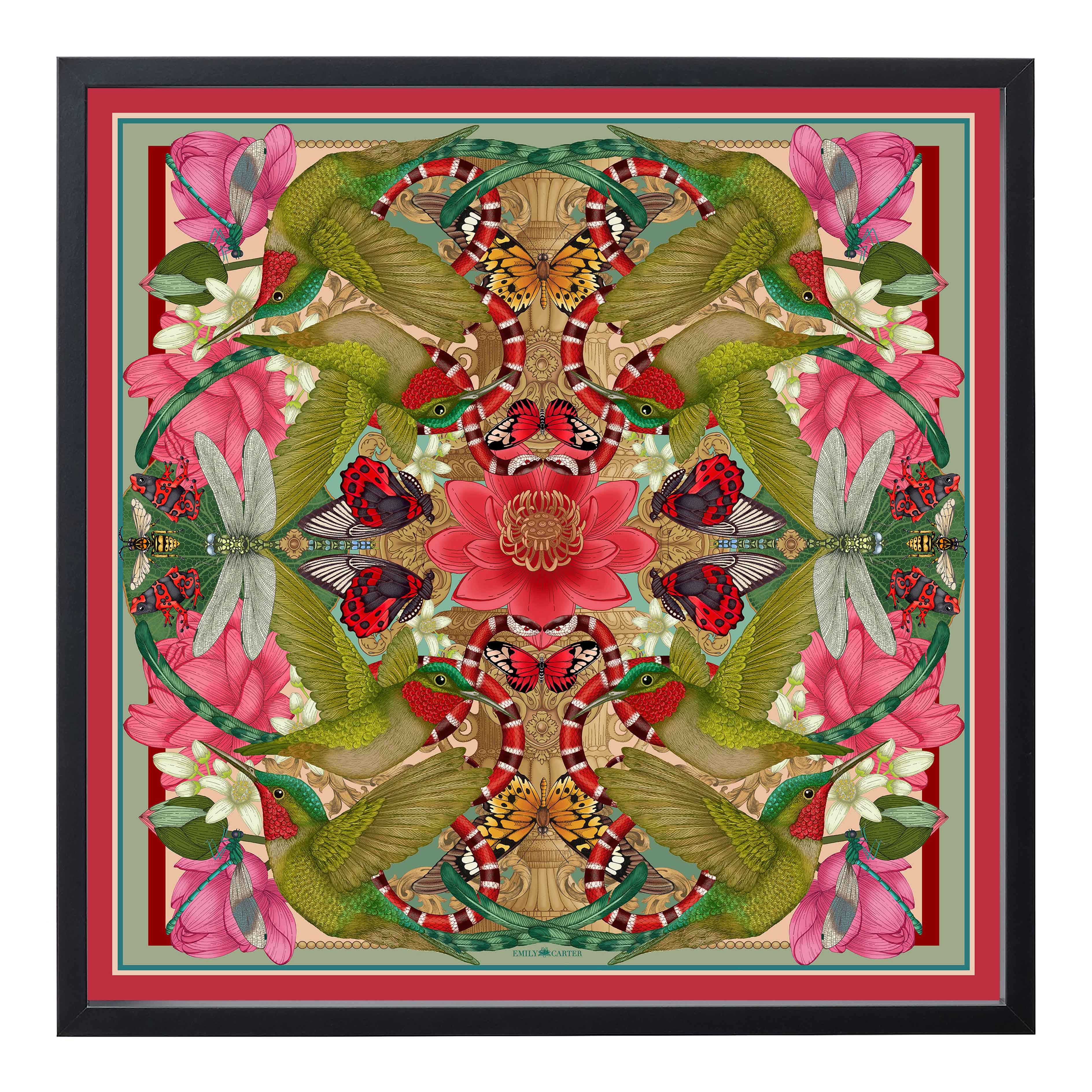 'Hummingbird & Lotus' Giclée Print - Limited Edition