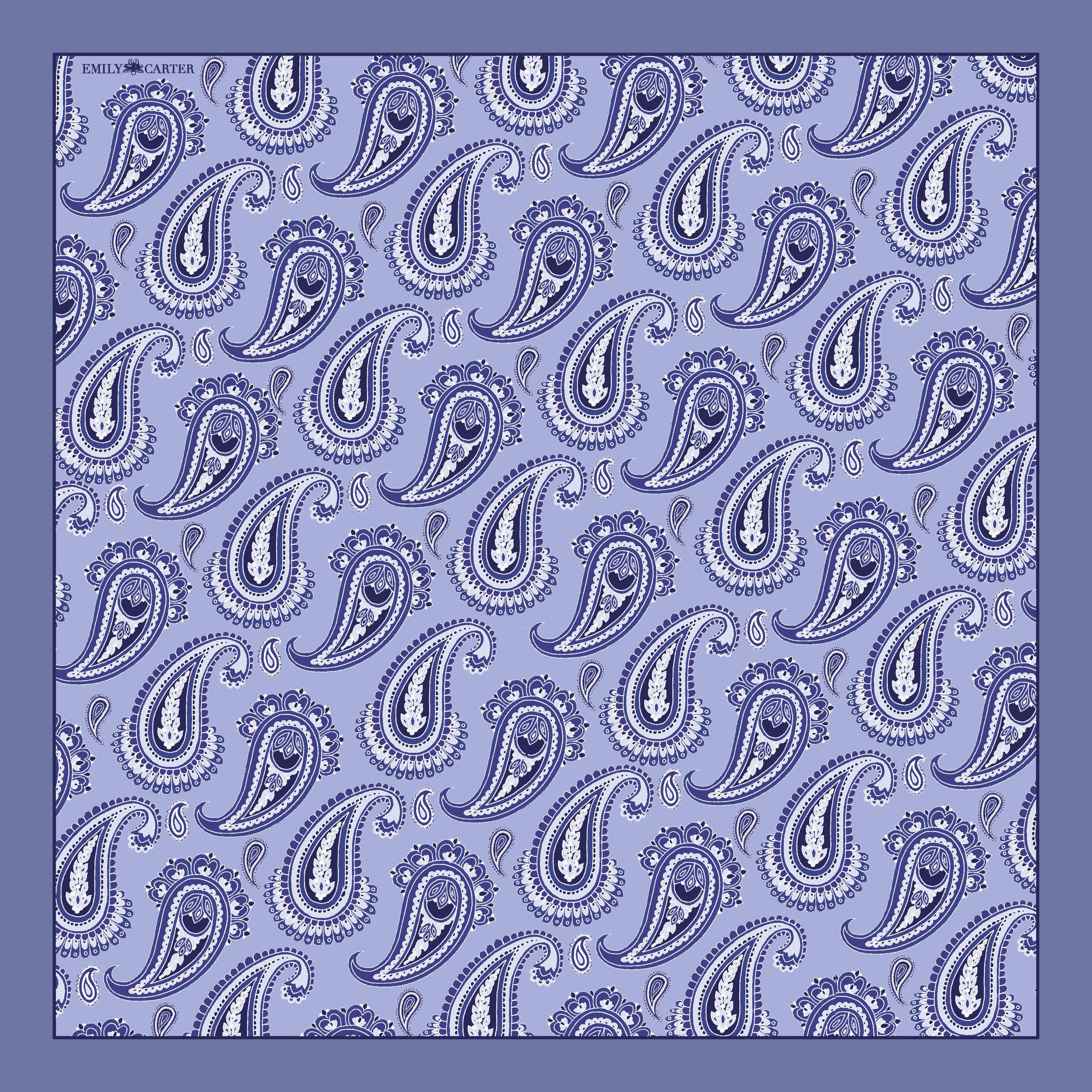 The Paisley Pocket Square - Grey