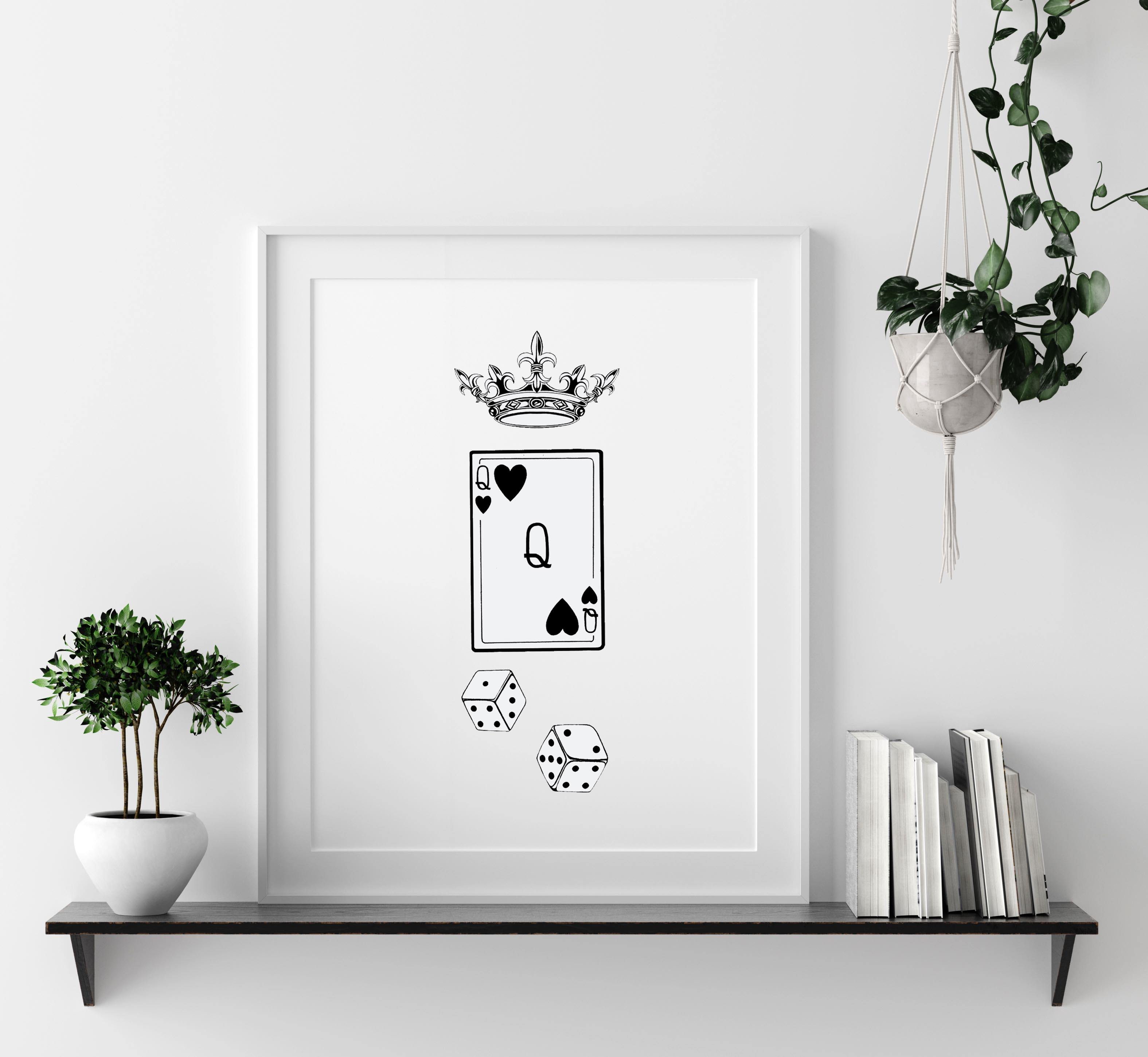 'Queen of Hearts' Fine Art Print - Emily Carter London