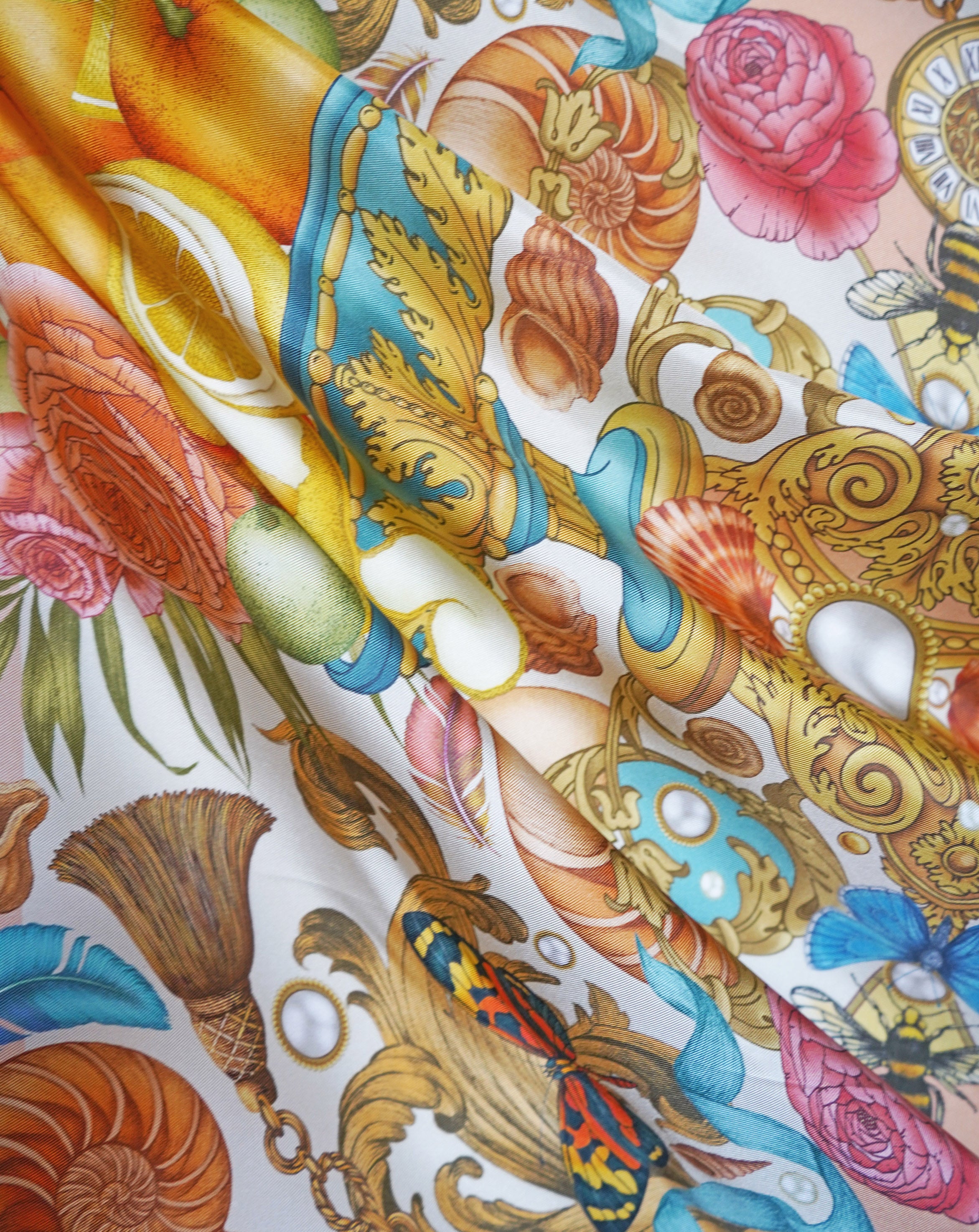 The Pearl Baroque Silk Neckerchief | 45x45cm
