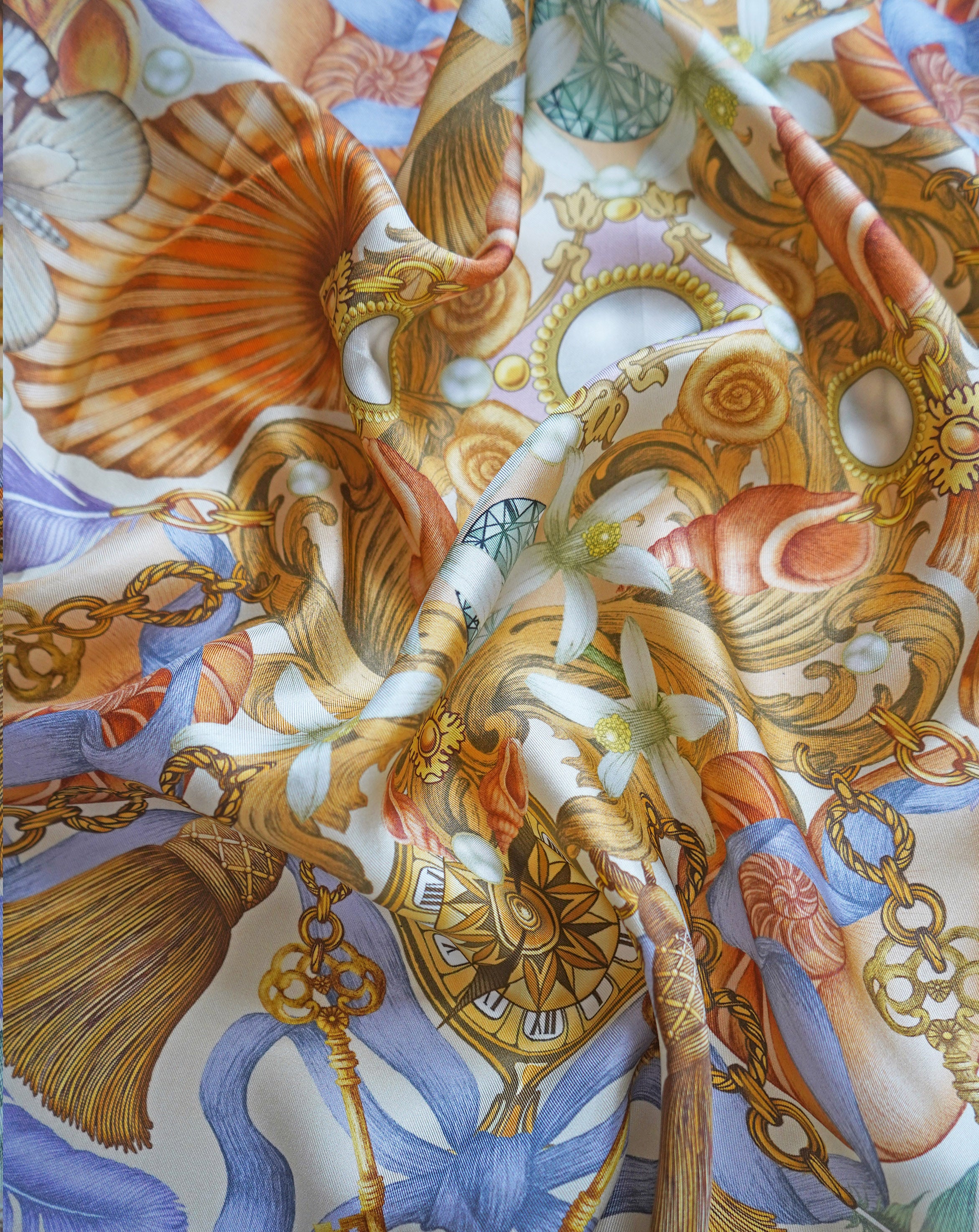 The Shell & Starfish Silk Neckerchief | 45x45cm [Preorder]
