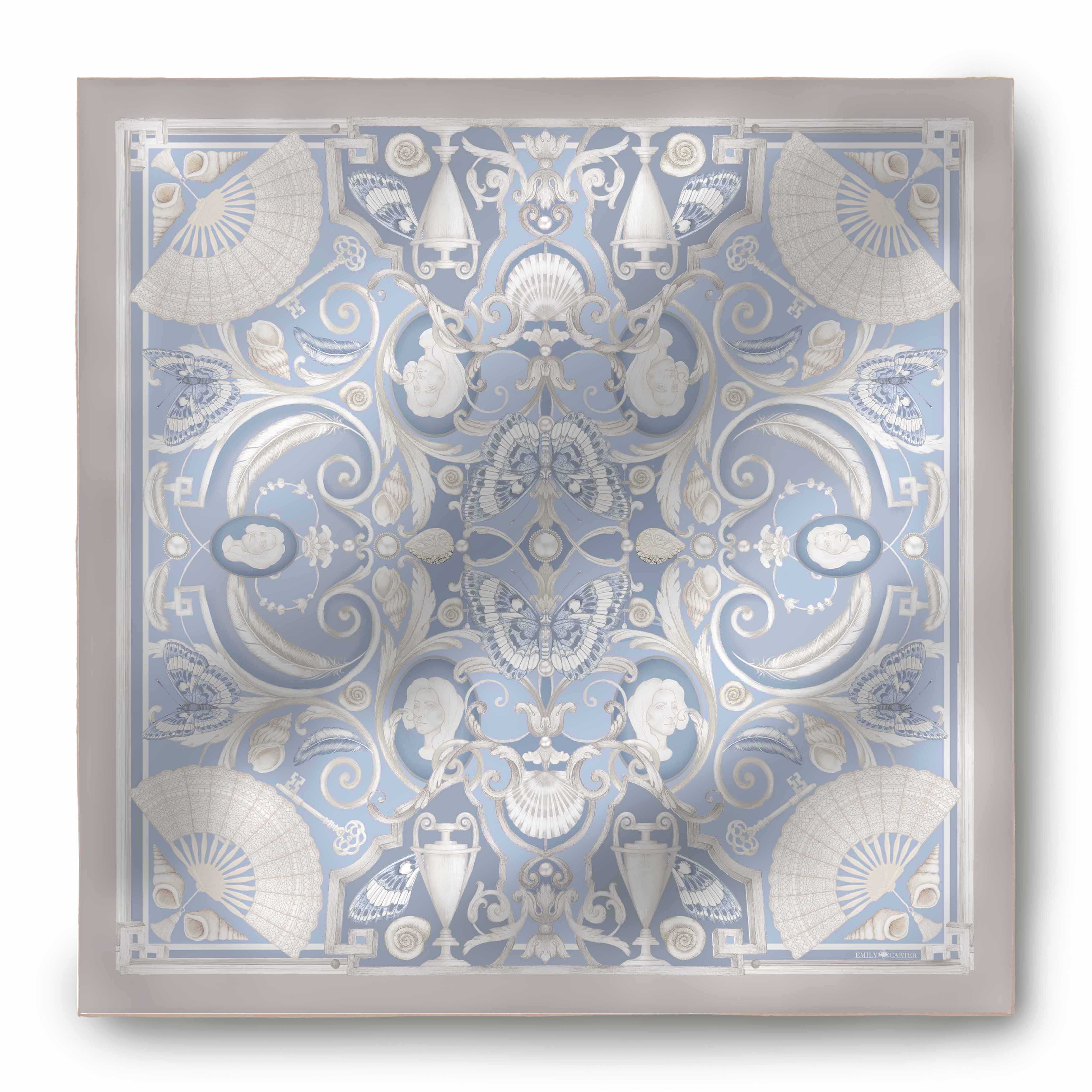 The Fan & Cameo Silk Scarf | 90x90cm [Preorder]