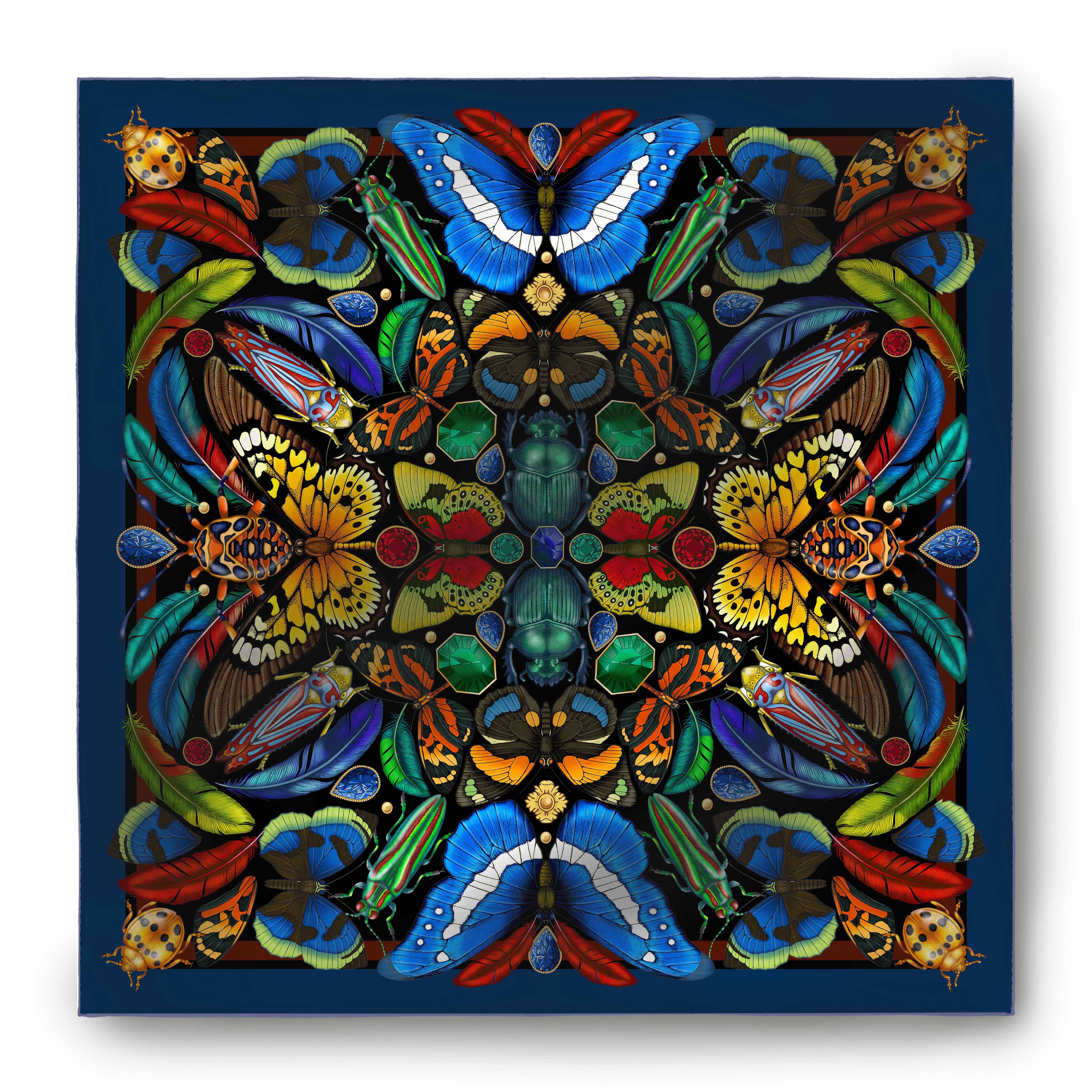 The Tropical Beetle Silk Scarf | 90x90cm [Preorder]