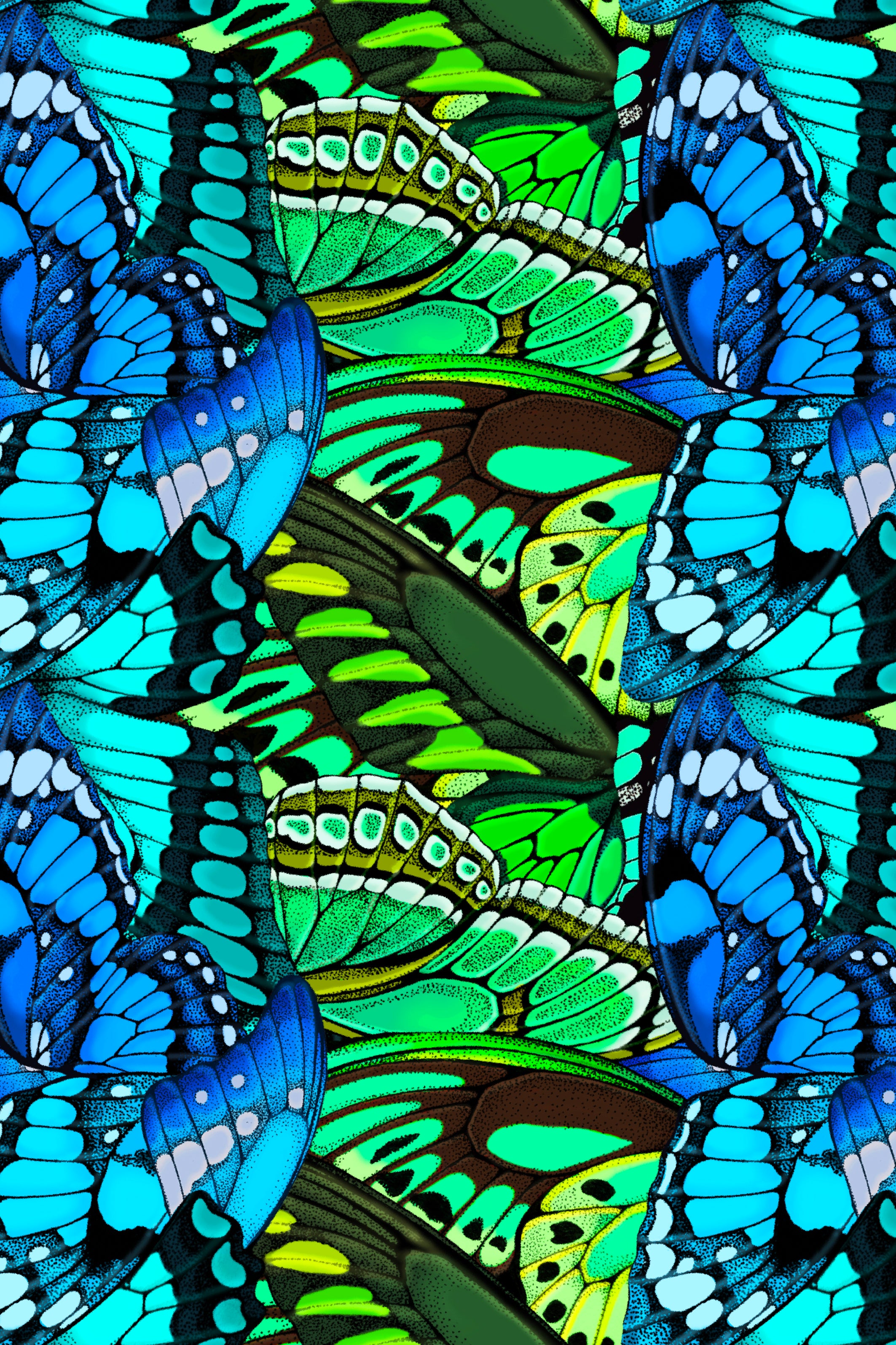 Abstract Butterfly Print