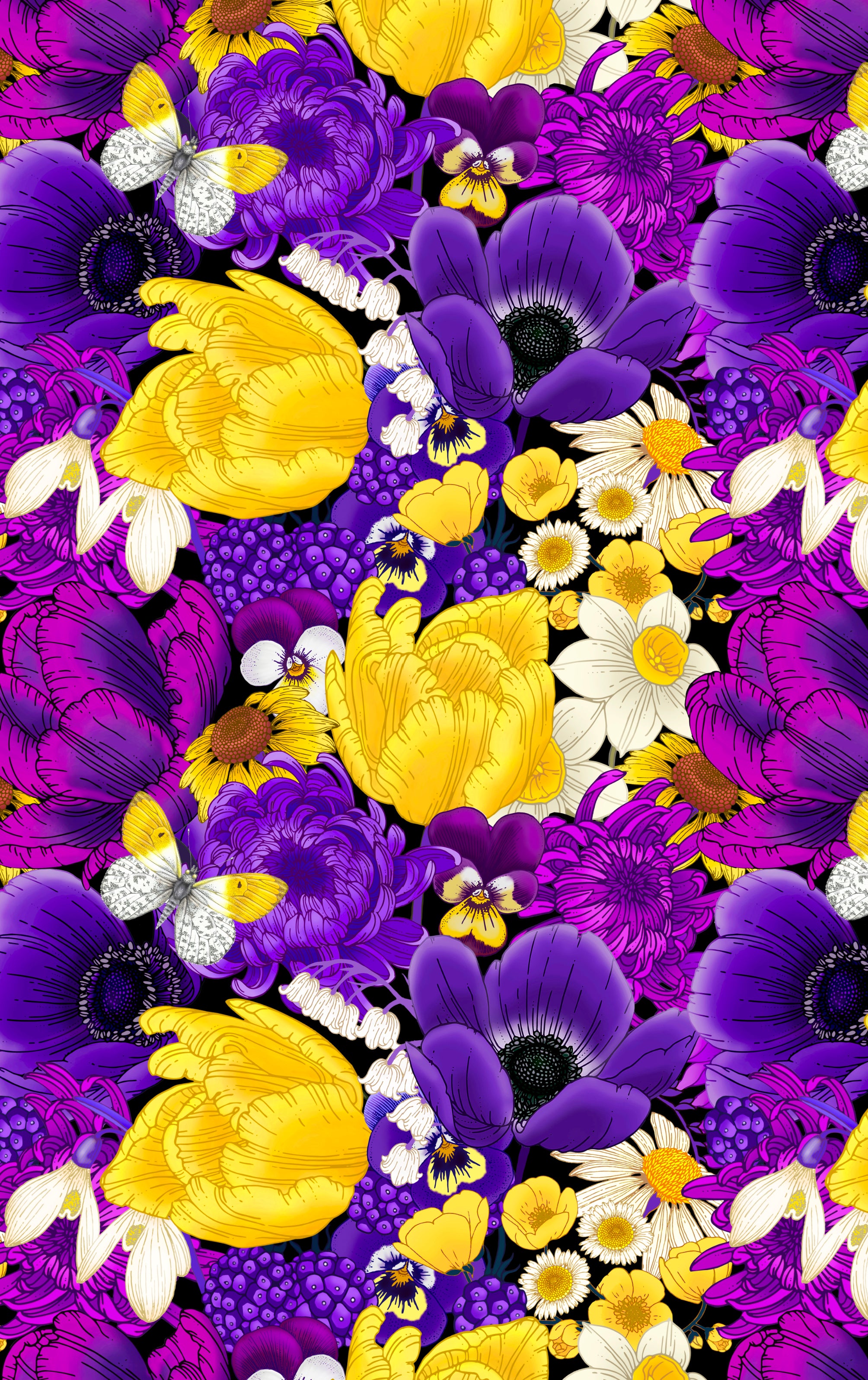 Violet & Blackberry Print