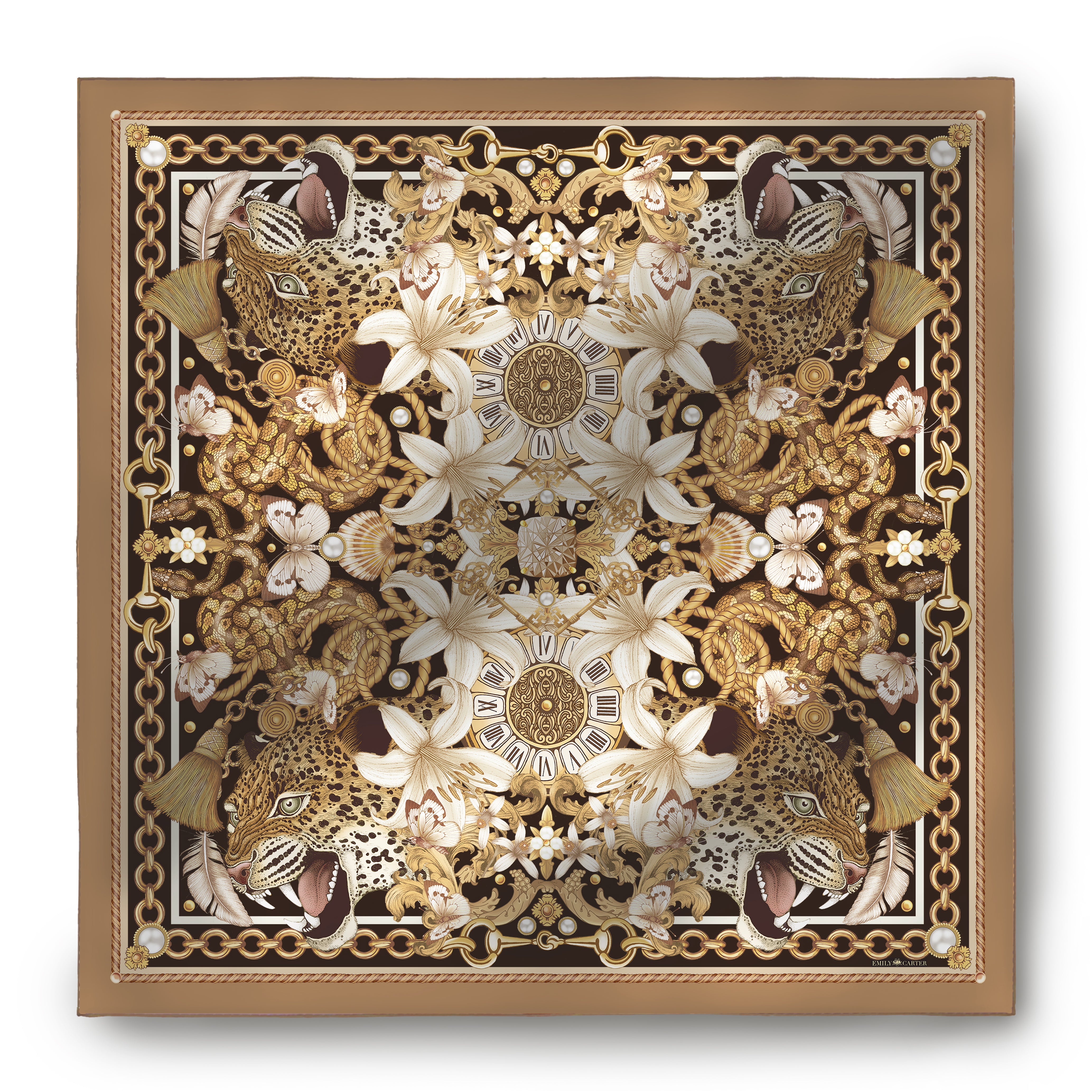 The Leopard & Lily Silk Scarf | 90x90cm [Preorder]