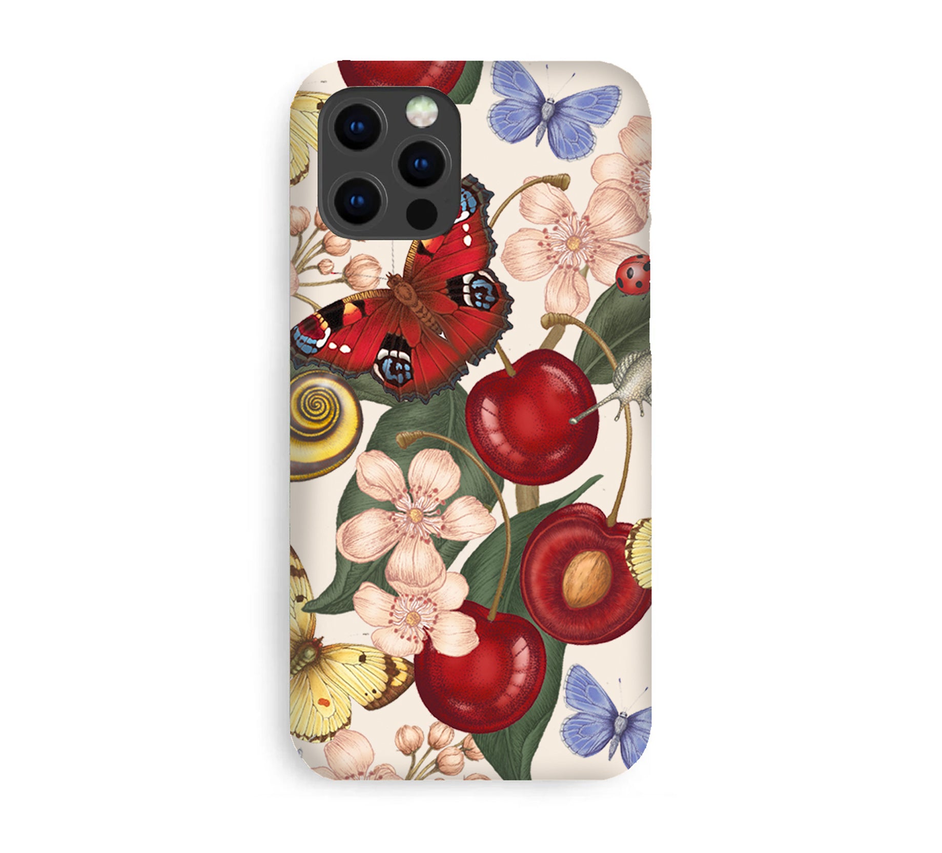 Luxury Phone Case - Cherry & Butterfly
