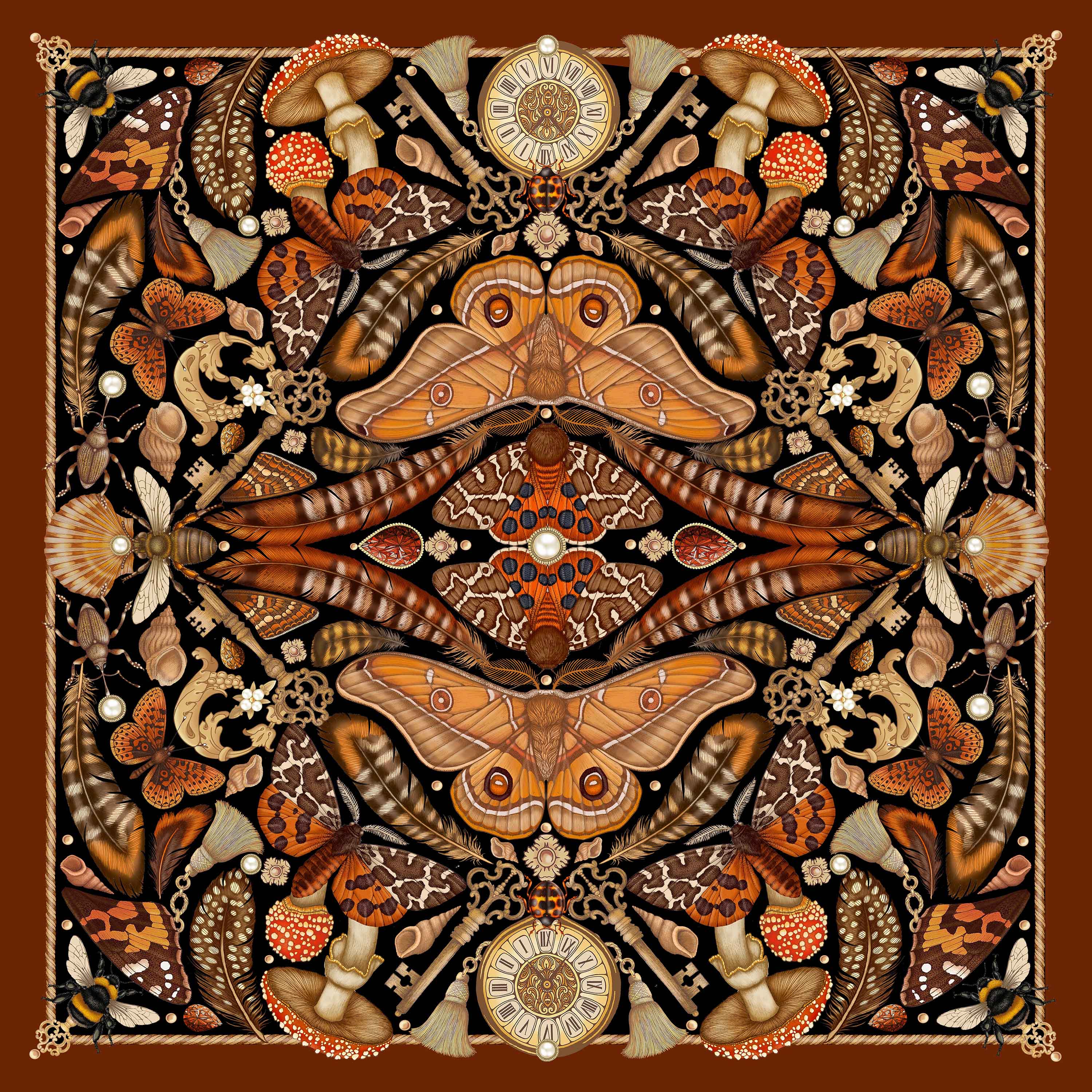 The Curiosity Cabinet Silk Scarf | 90x90cm [Preorder]