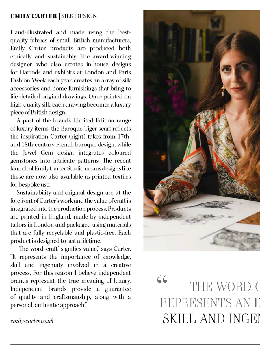 Emily Carter – British designer and founder of Emily Carter London