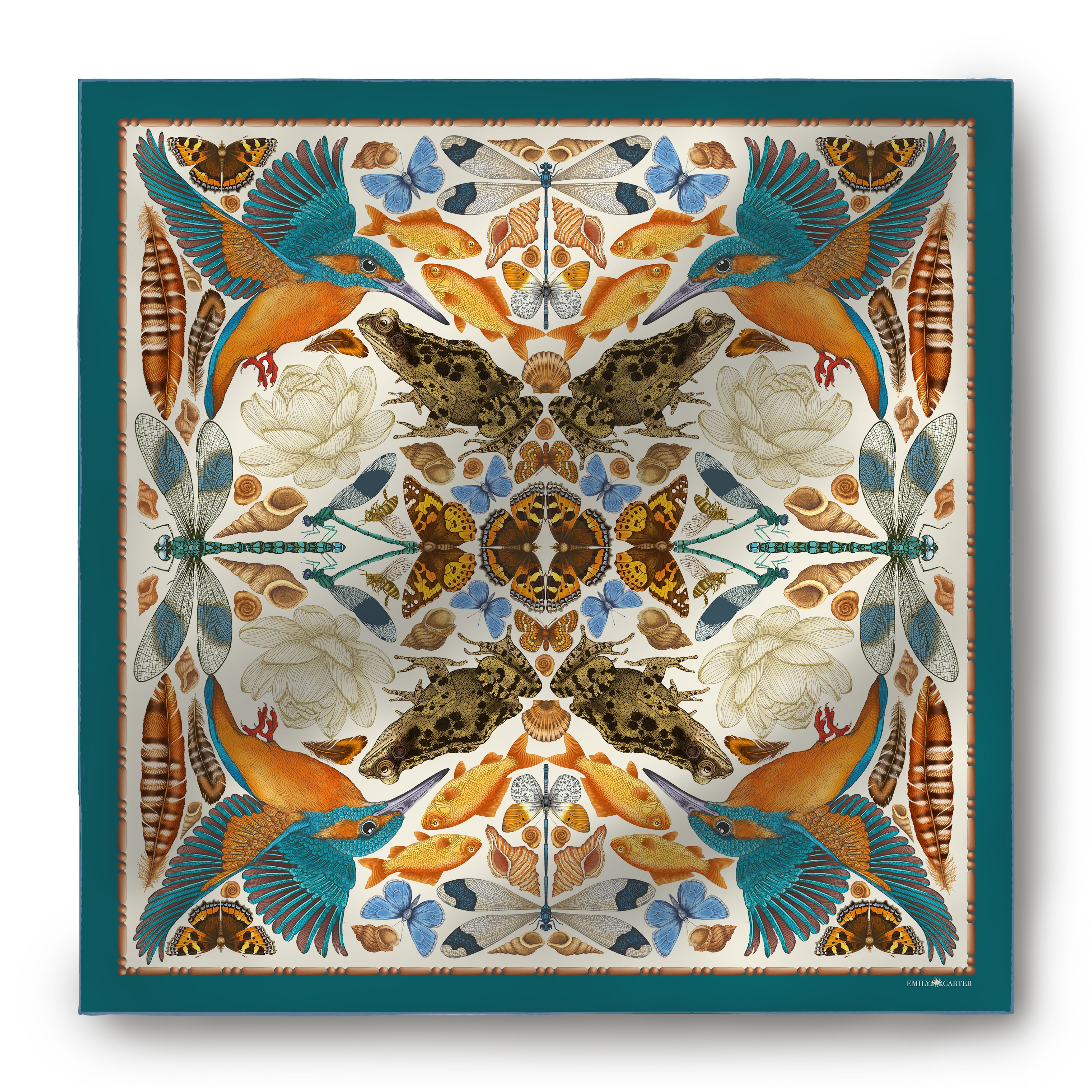 The British River Silk Scarf | 90x90cm
