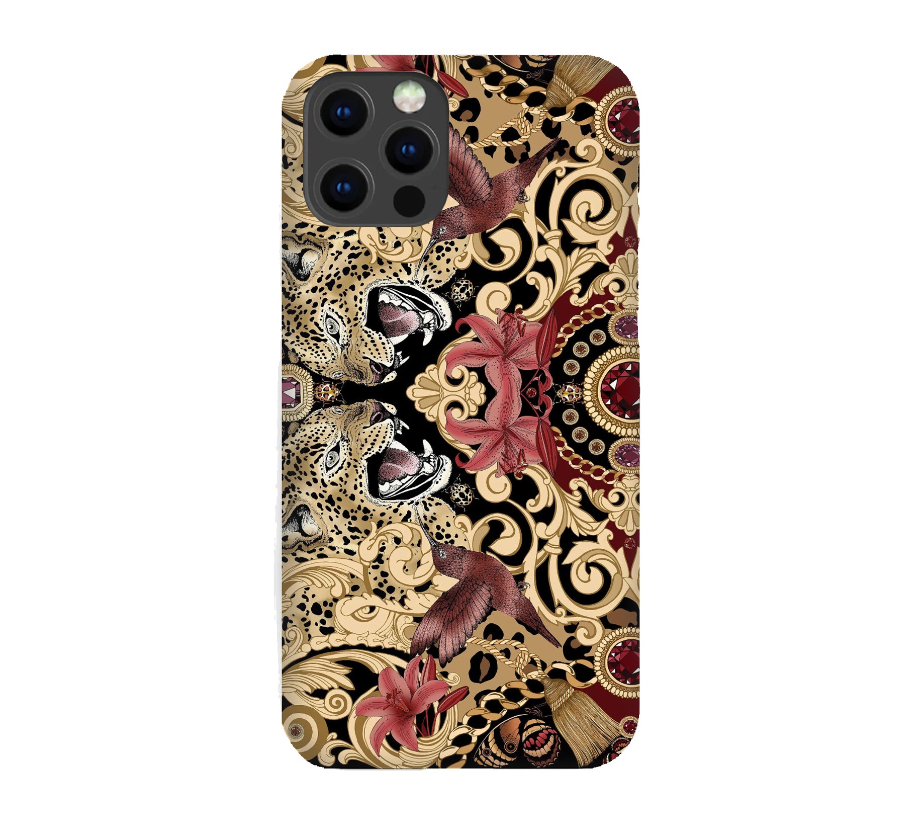 Luxury Phone Case - Leopard & Ruby