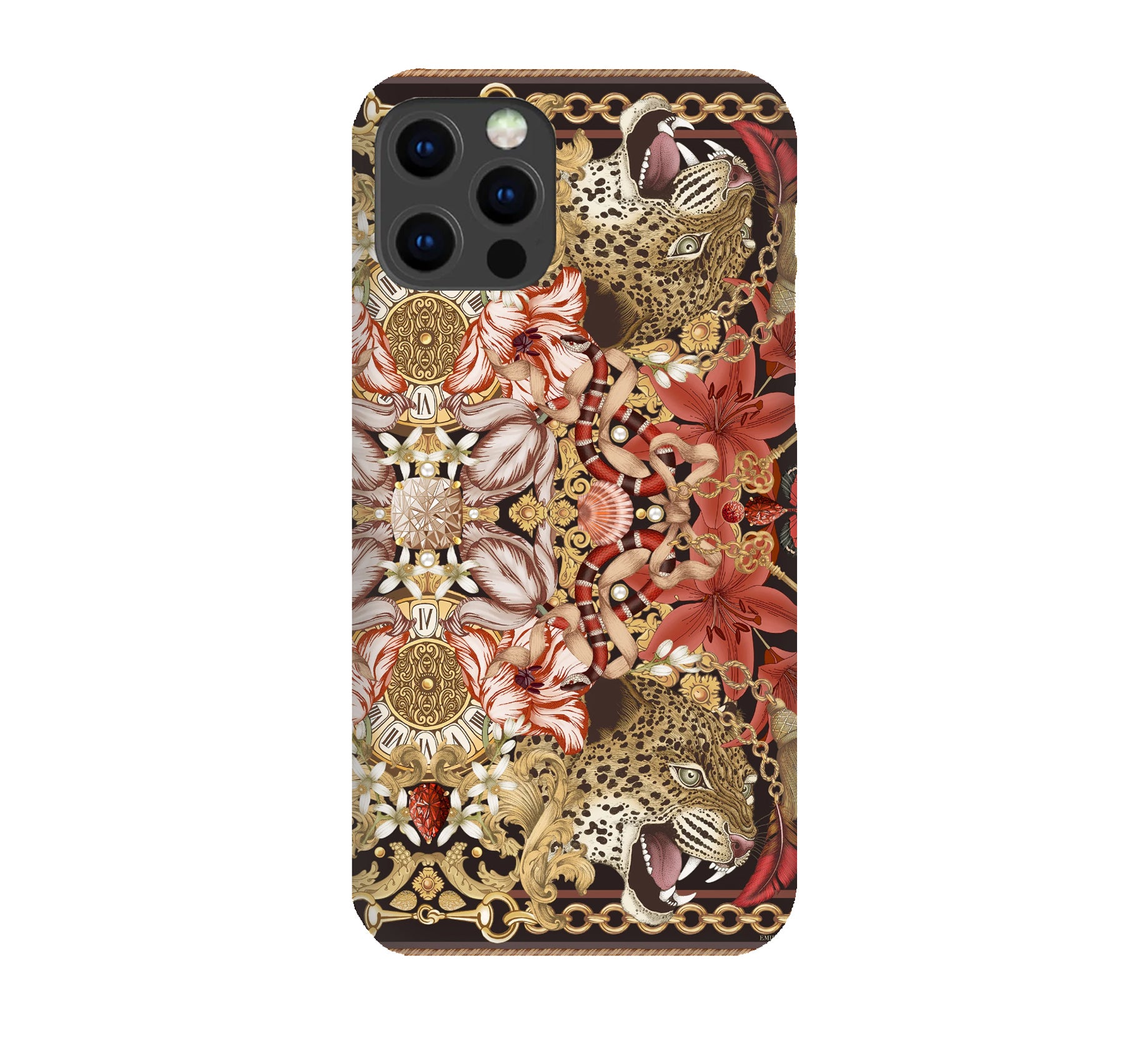 Luxury Phone Case - Leopard & Tulip
