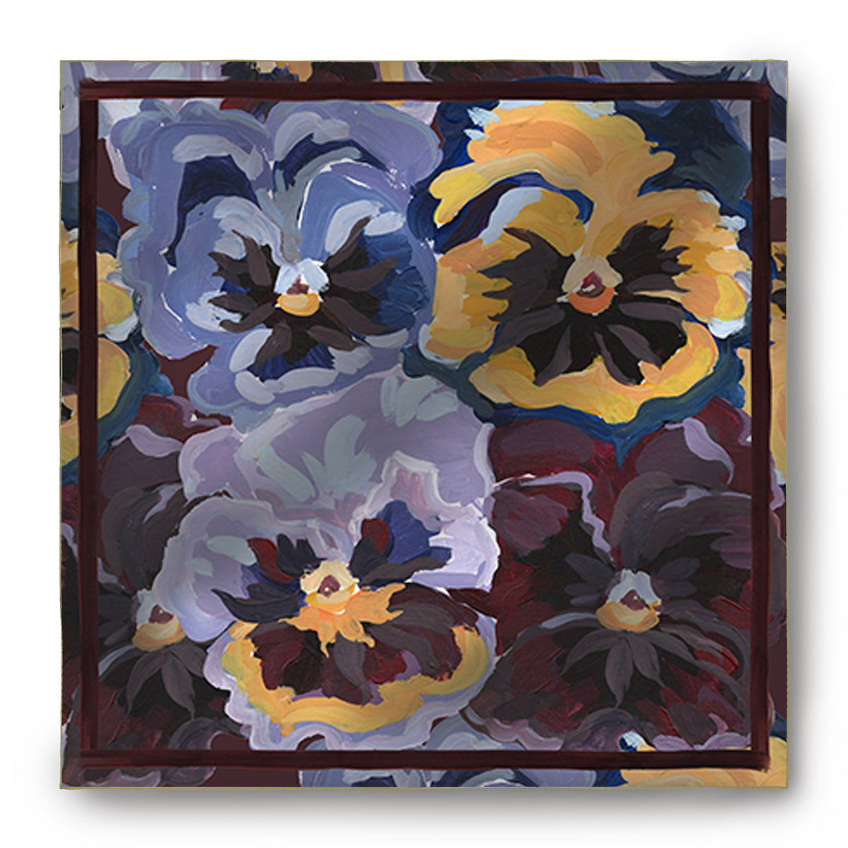 The Pansy Bouquet Silk Scarf | 90x90cm [Preorder]