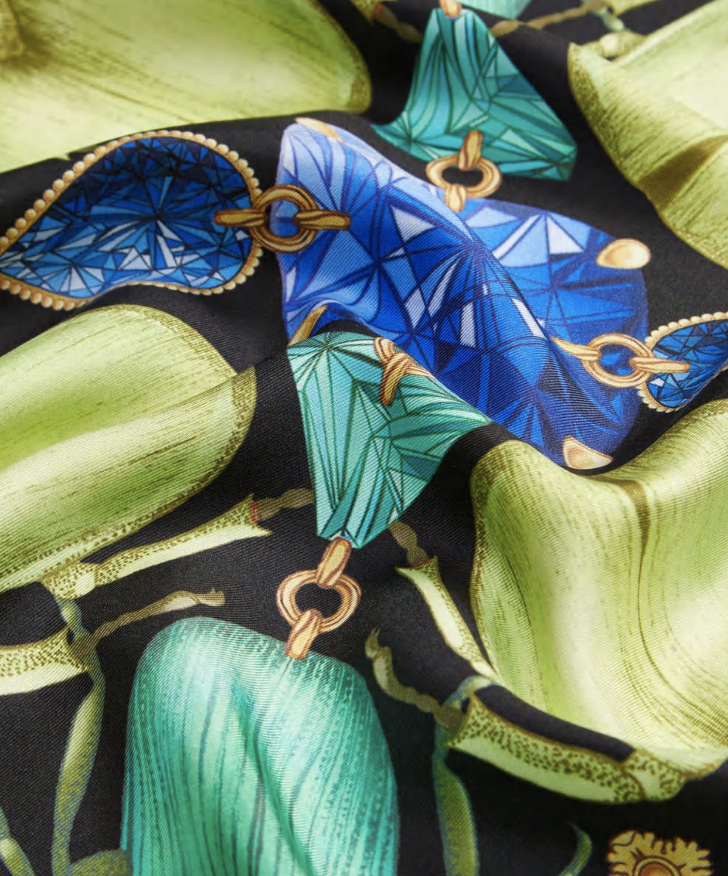 The Beetle & Jewel Silk Scarf | 130x130cm