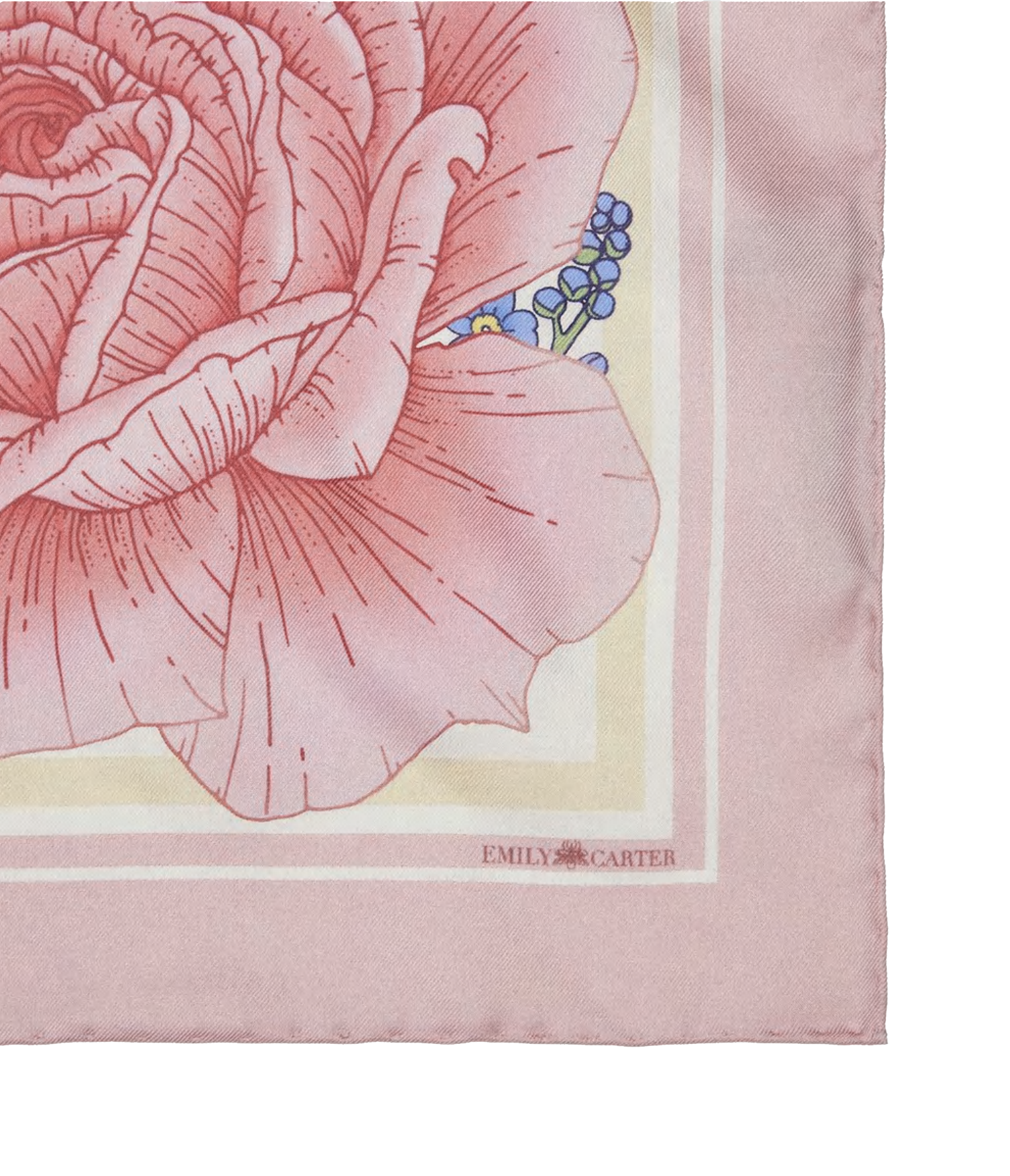 The Rose & Bluebell Silk Scarf | 90x90cm