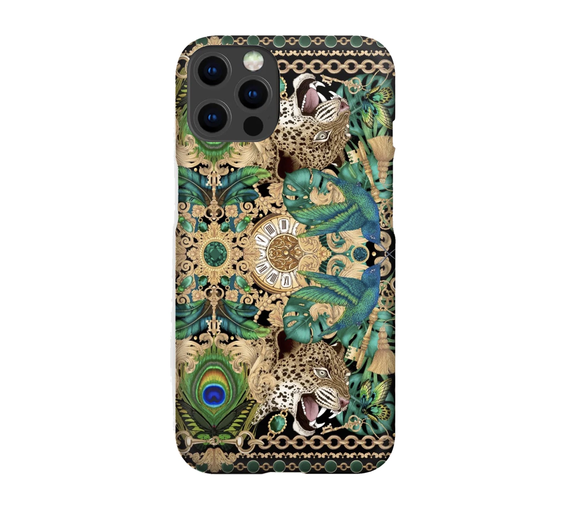 Luxury Phone Case - Emerald & Jaguar