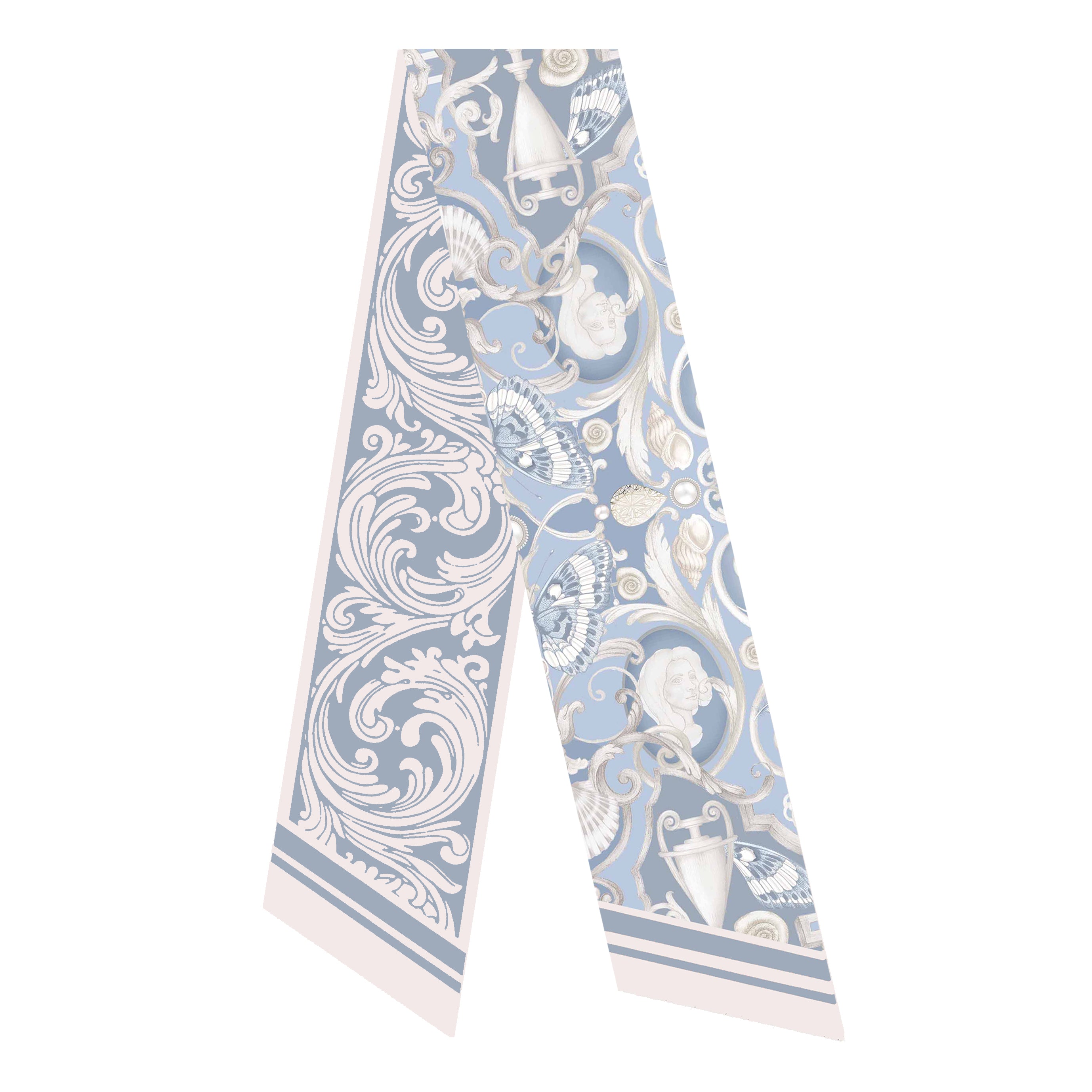 The Fan & Cameo Luxe Twilly Scarf [Preorder]