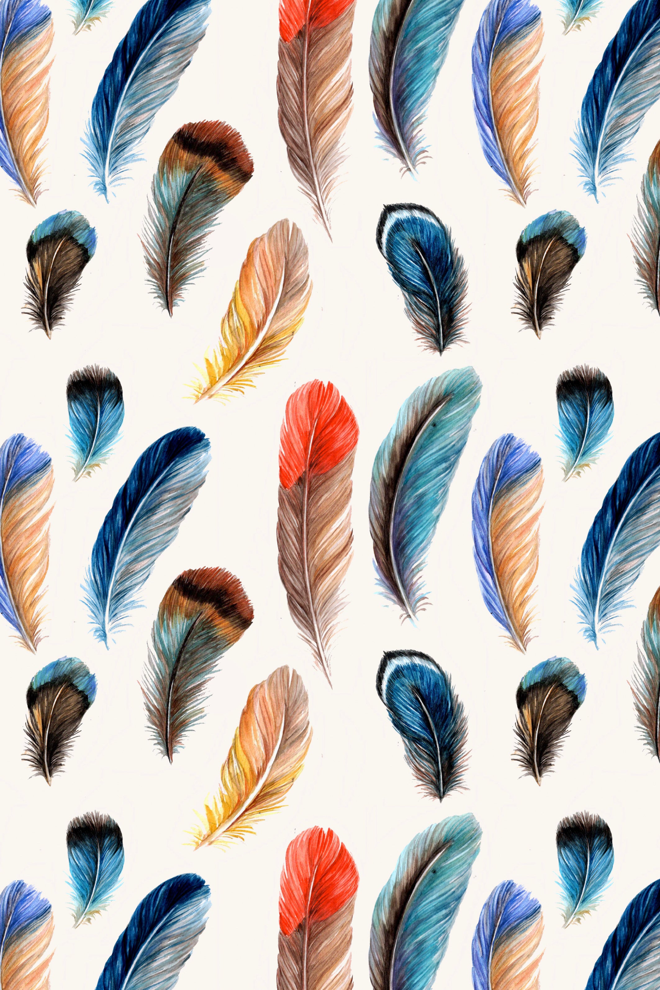 Watercolour Feather Print