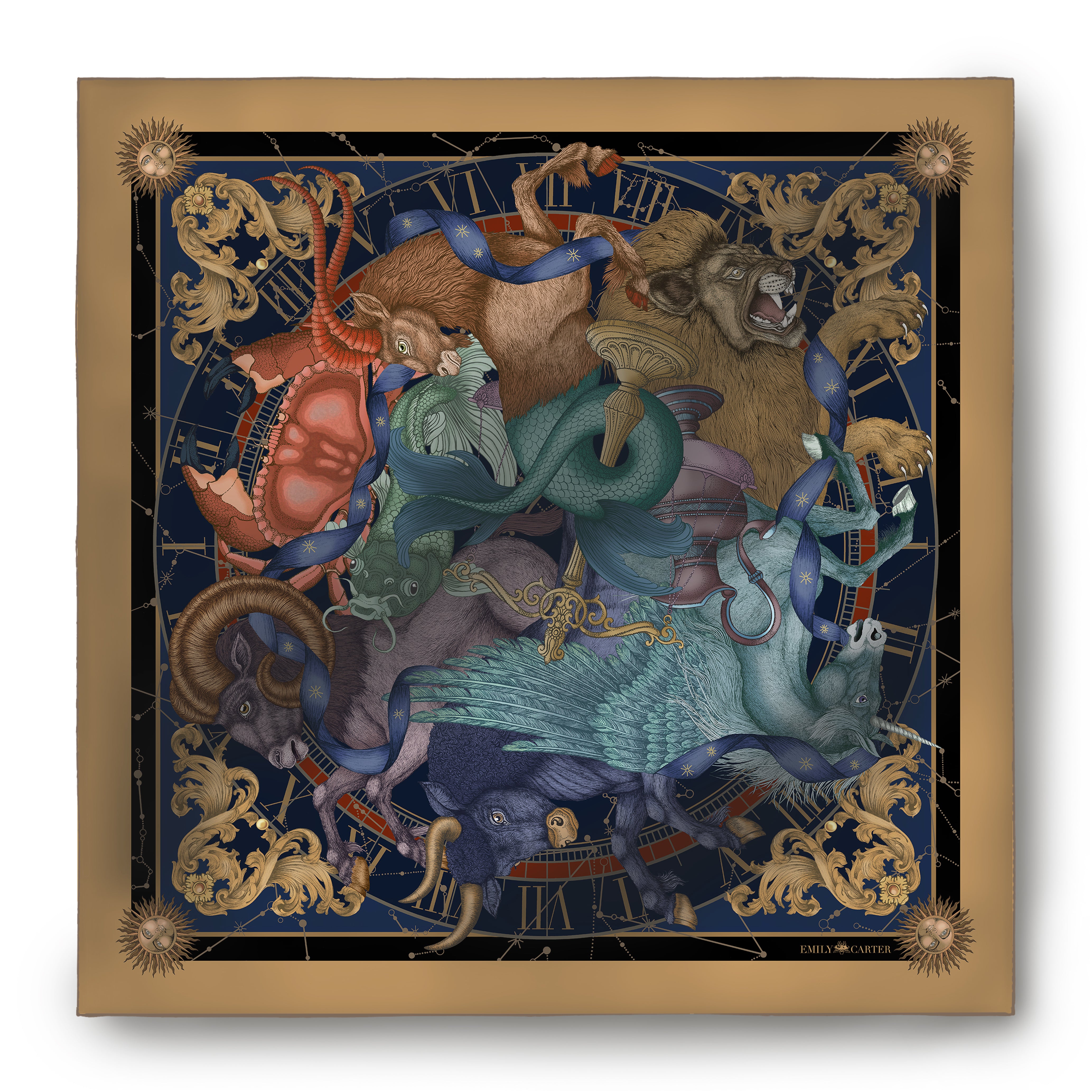 The Astrology Silk Scarf | 90x90cm