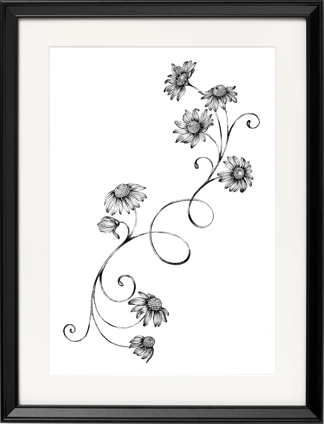 'Baroque Floral, 2022' | Signed Original A3 Illustration