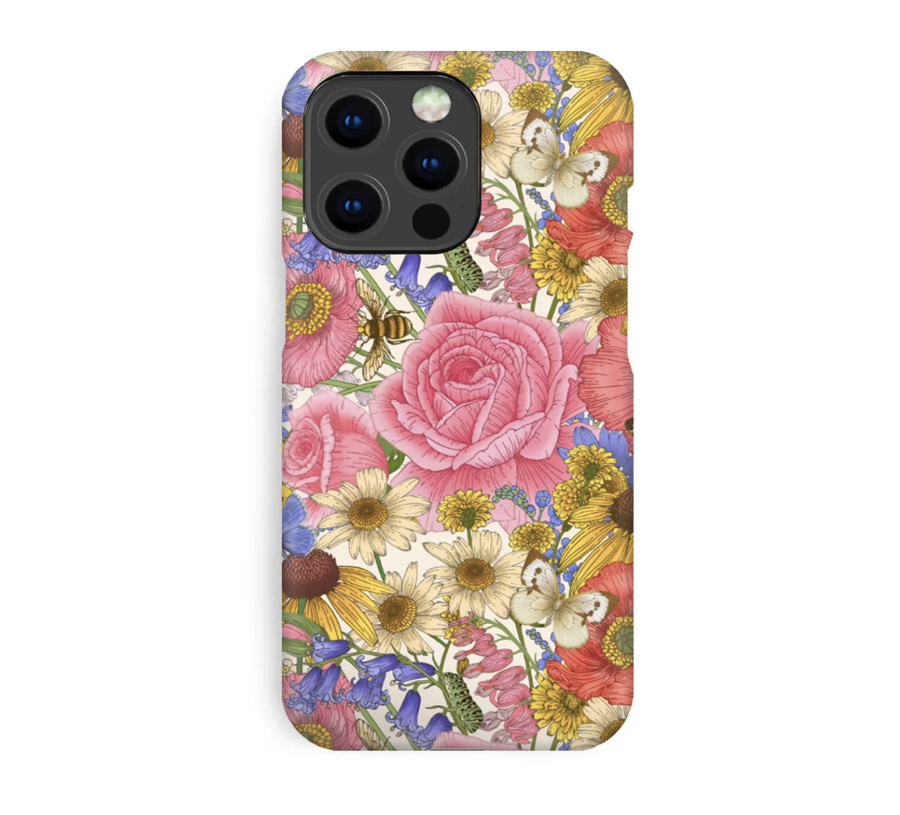 Luxury Phone Case - Rose & Bluebell