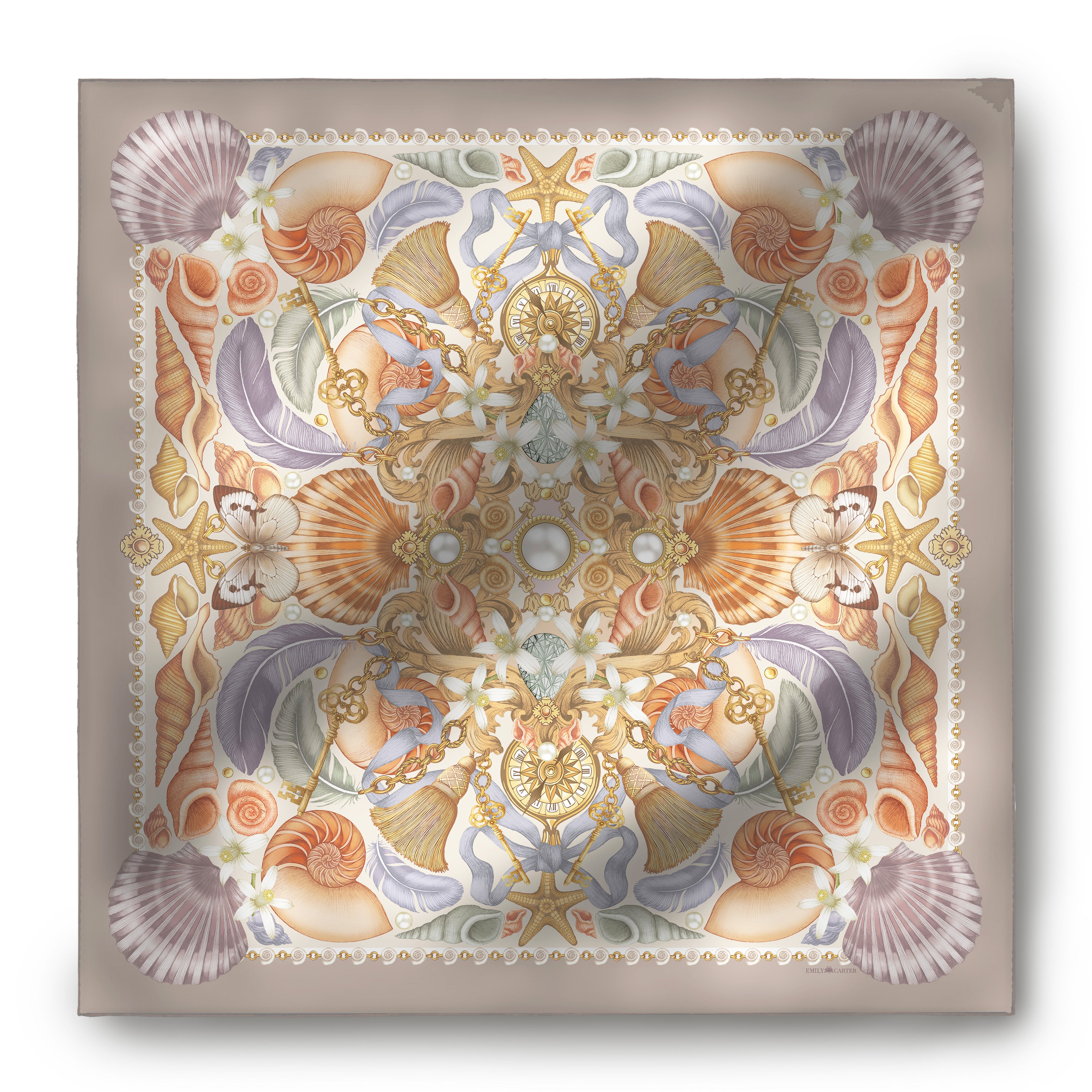 The Shell & Starfish Silk Neckerchief | 45x45cm [Preorder]