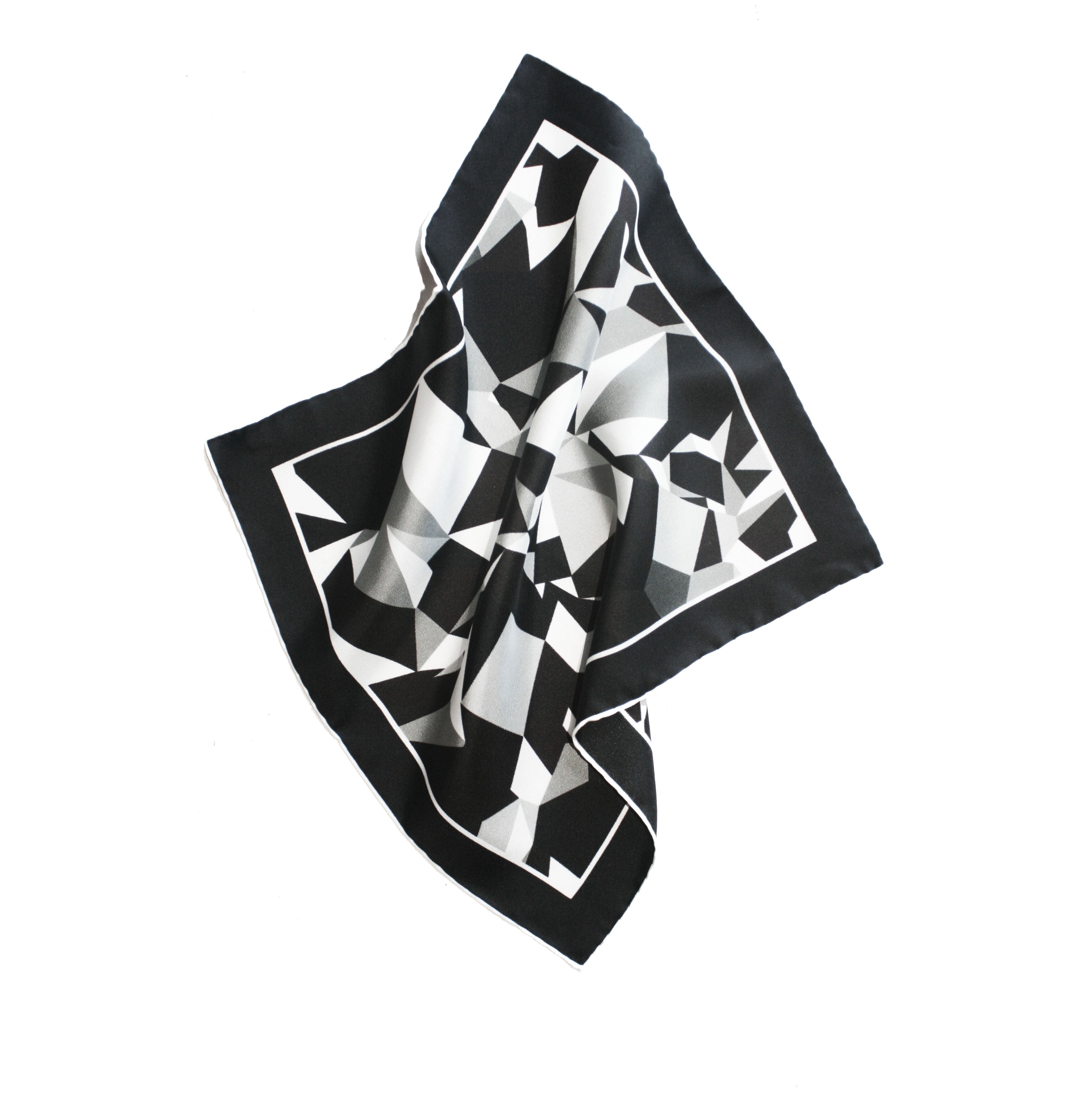 The Prism Pocket Square - Black | 35x35cm