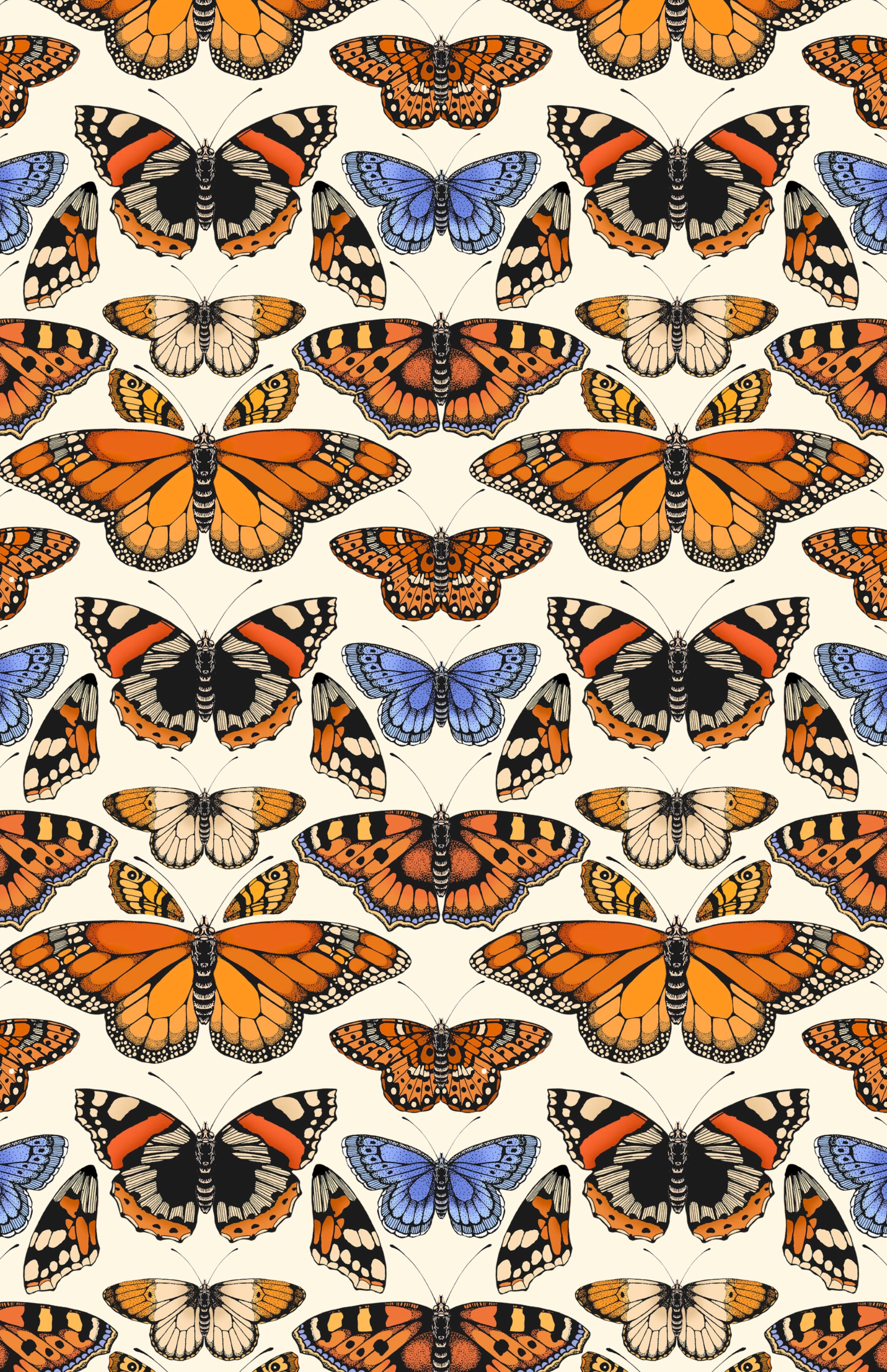 British Butterfly Wallpaper