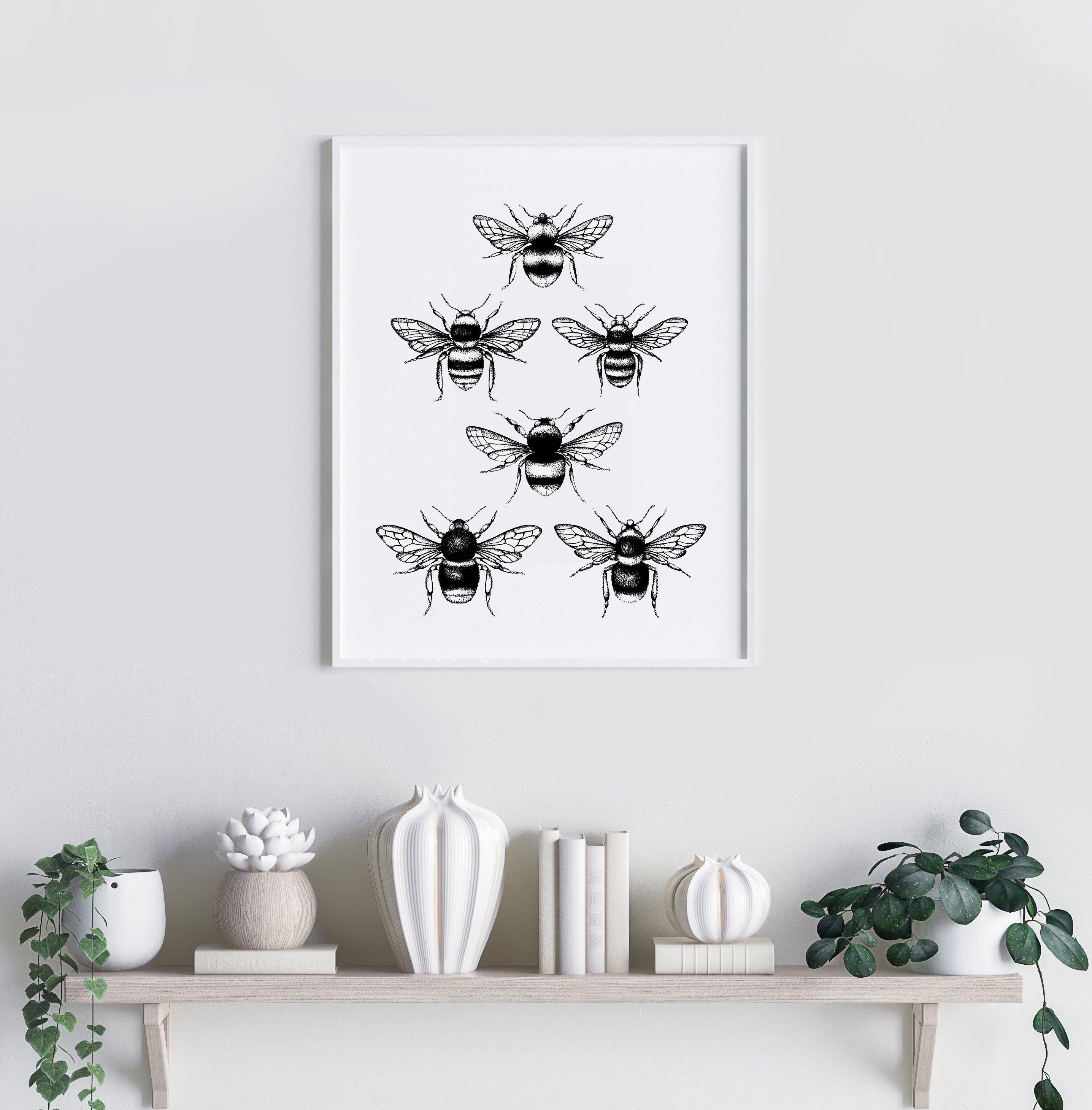 'British Bees' Fine Art Print - Emily Carter London