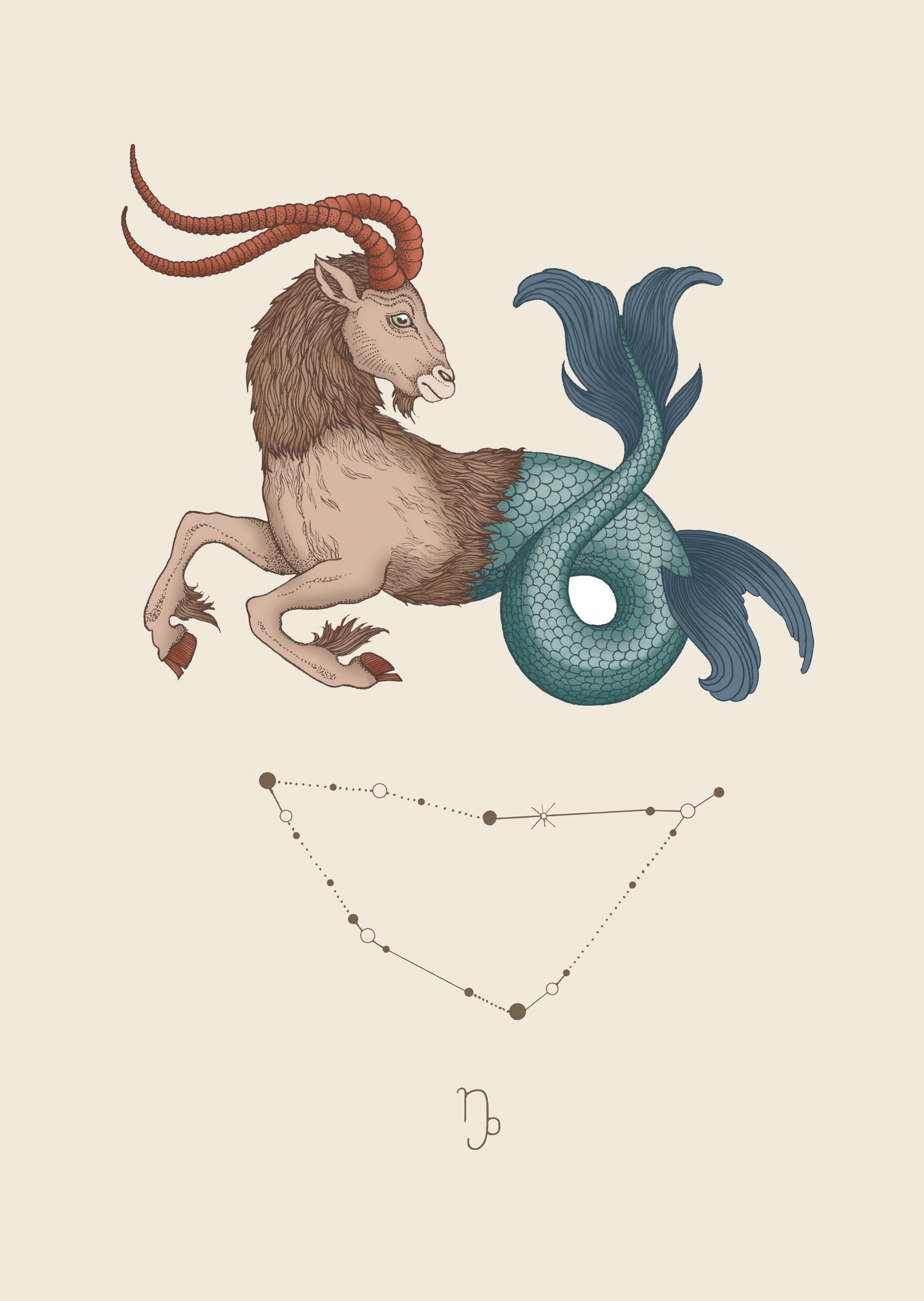 'Capricorn Zodiac' Fine Art Print