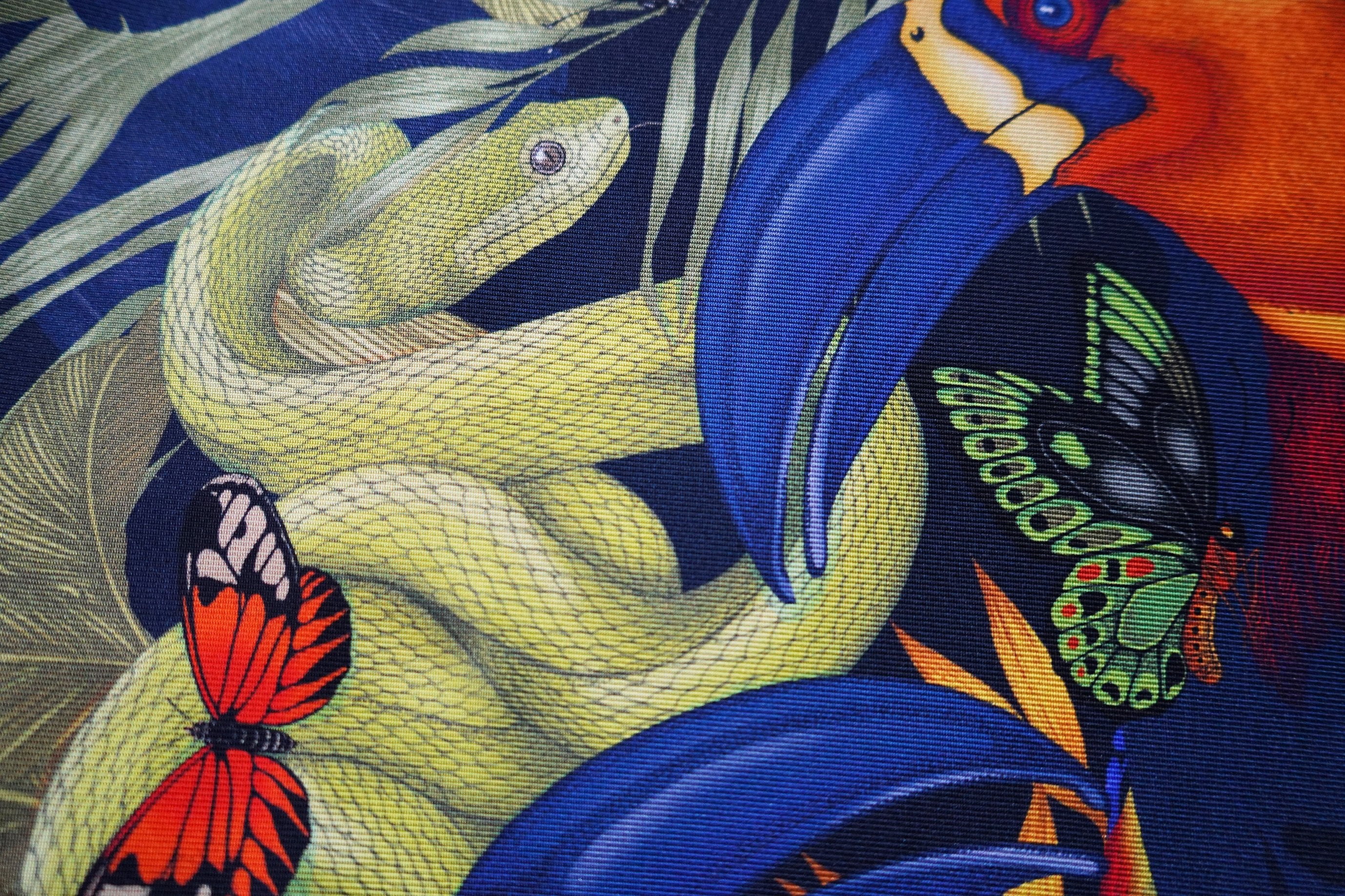 The Tropical Toucan Cushion Set | 45x45cm | Silk