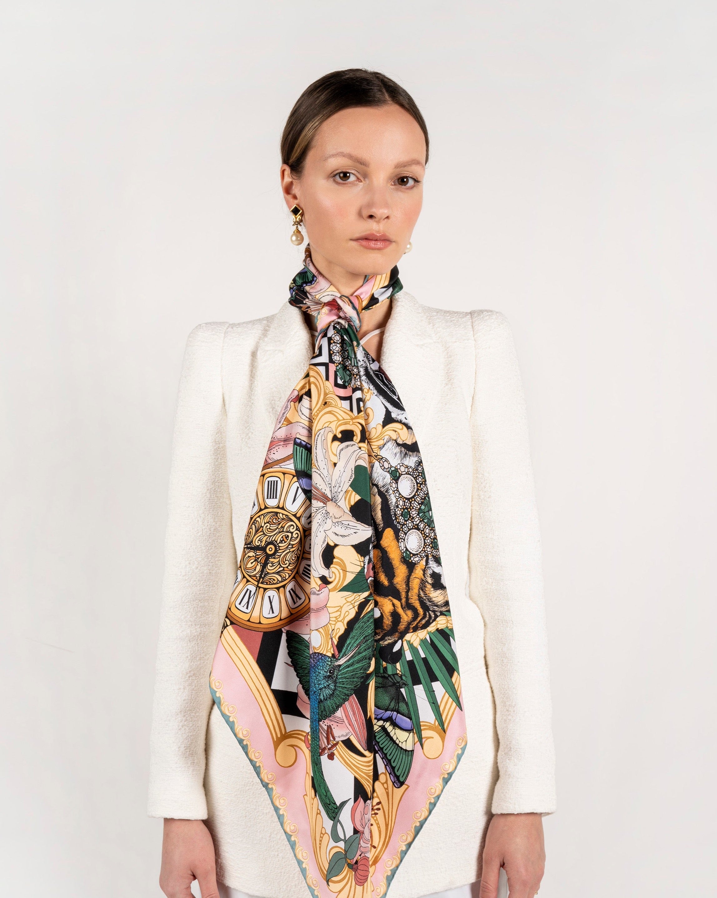 Tiger Small Silk Scarf – Marrero Collection