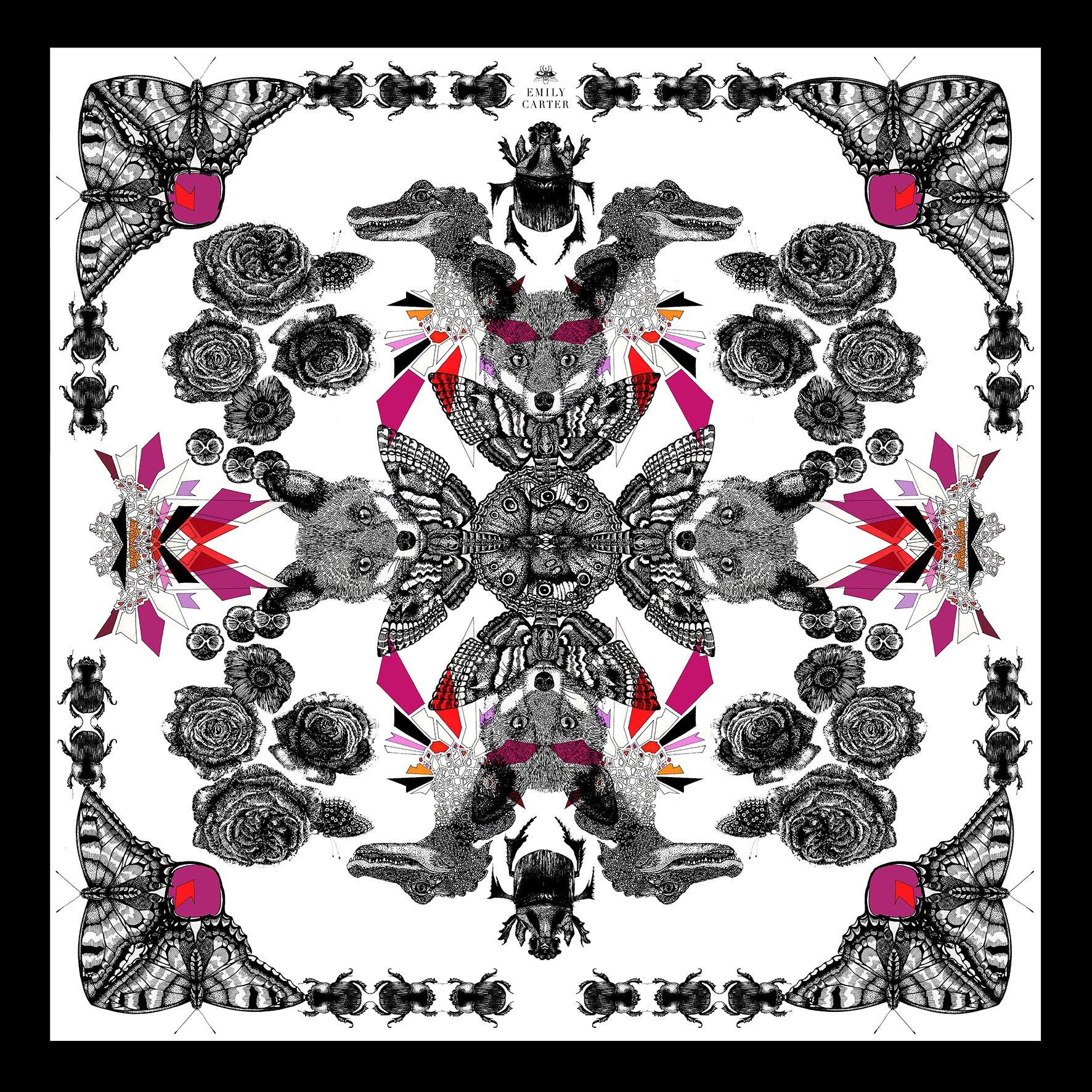 The Fox Silk Scarf | 90x90cm - Emily Carter London