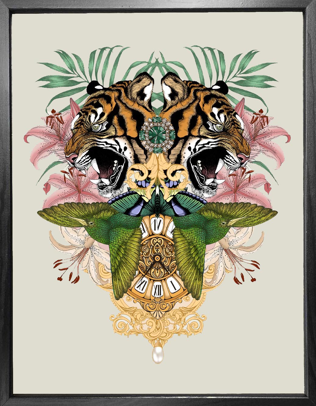 'Antique Baroque Tiger' Fine Art Print