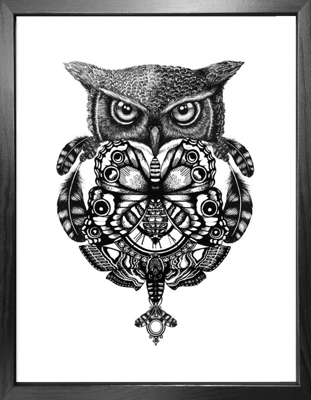 'The Owl & Pocket Watch' Fine Art Print