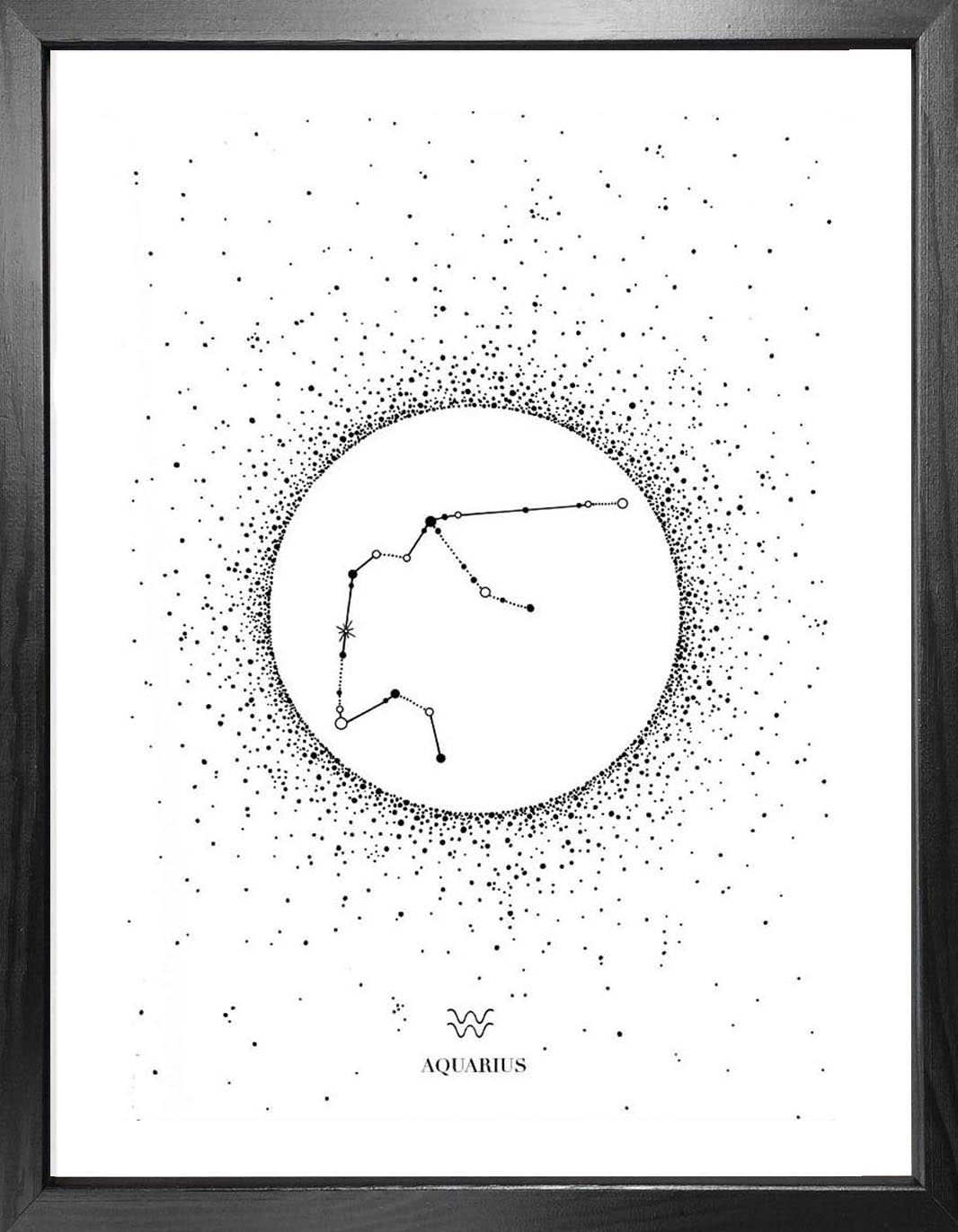 'Aquarius Star Sign' Fine Art Print