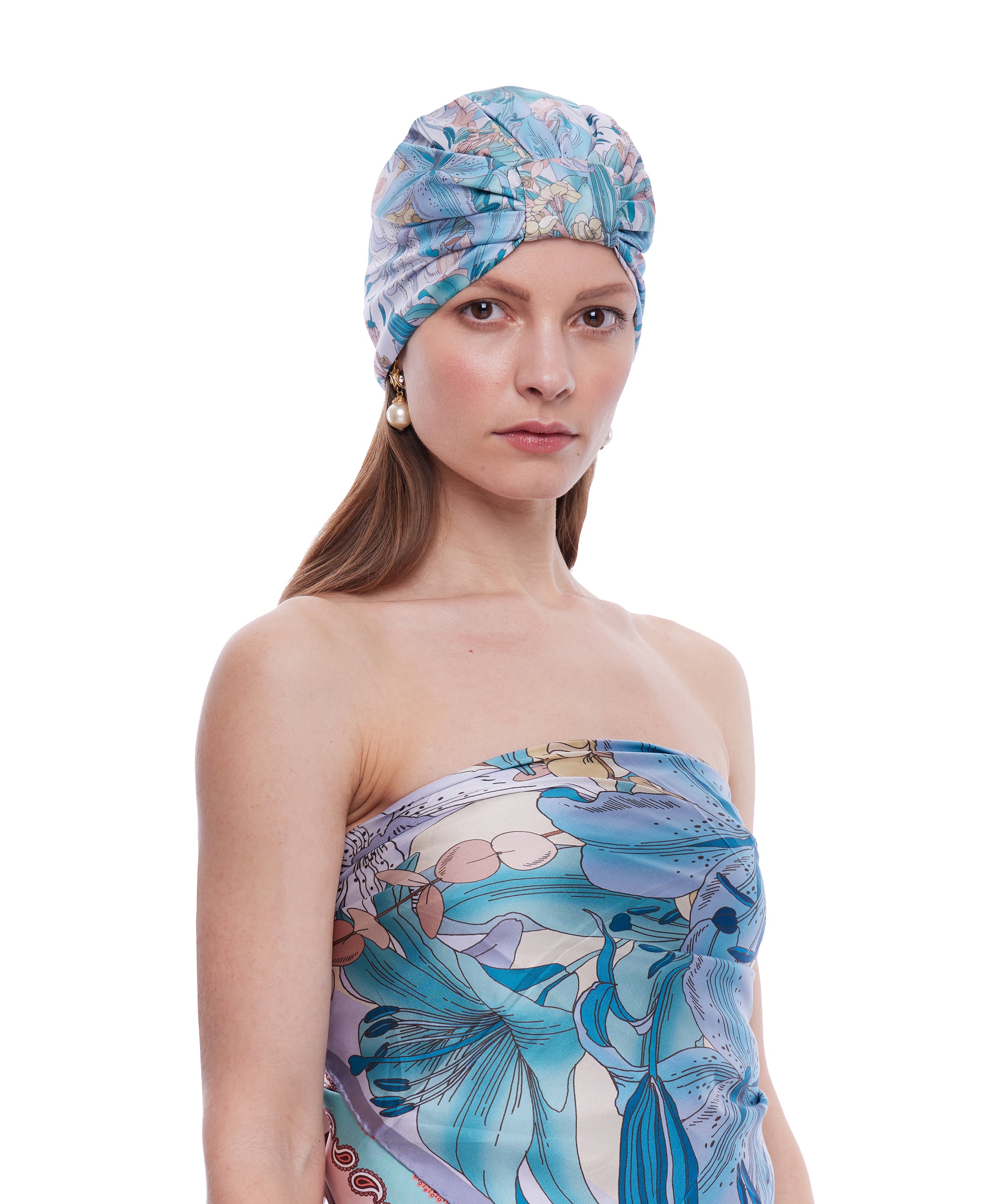 The Lily Bouquet Silk Turban