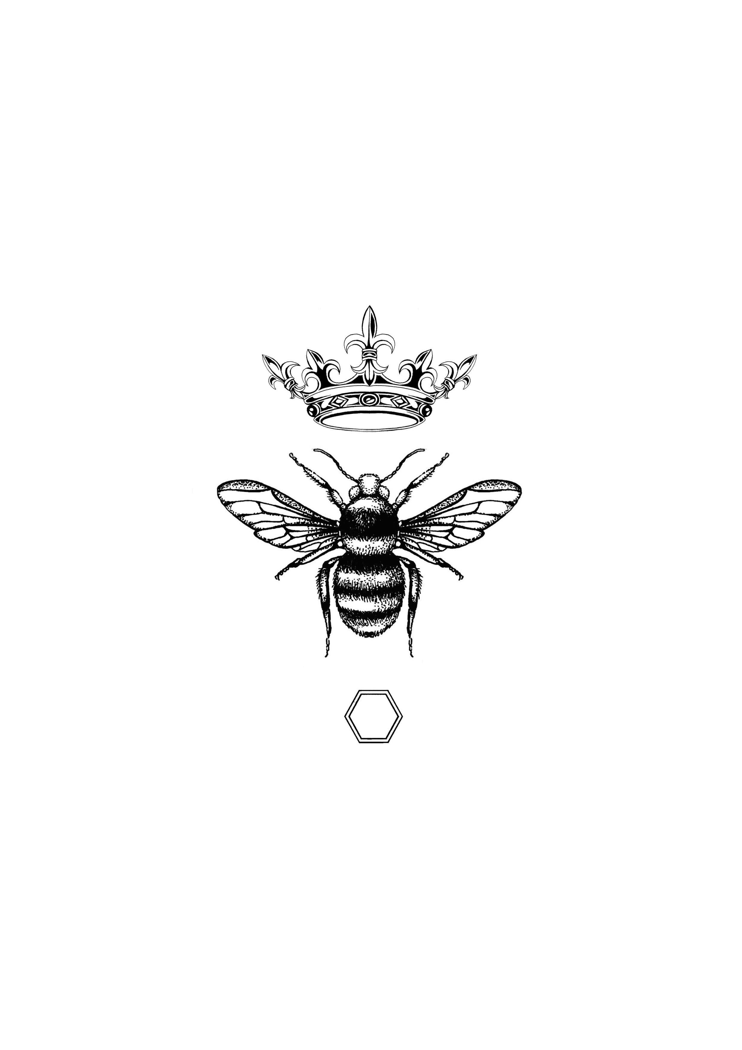 'Honey Queen Bee' Fine Art Print - Emily Carter London